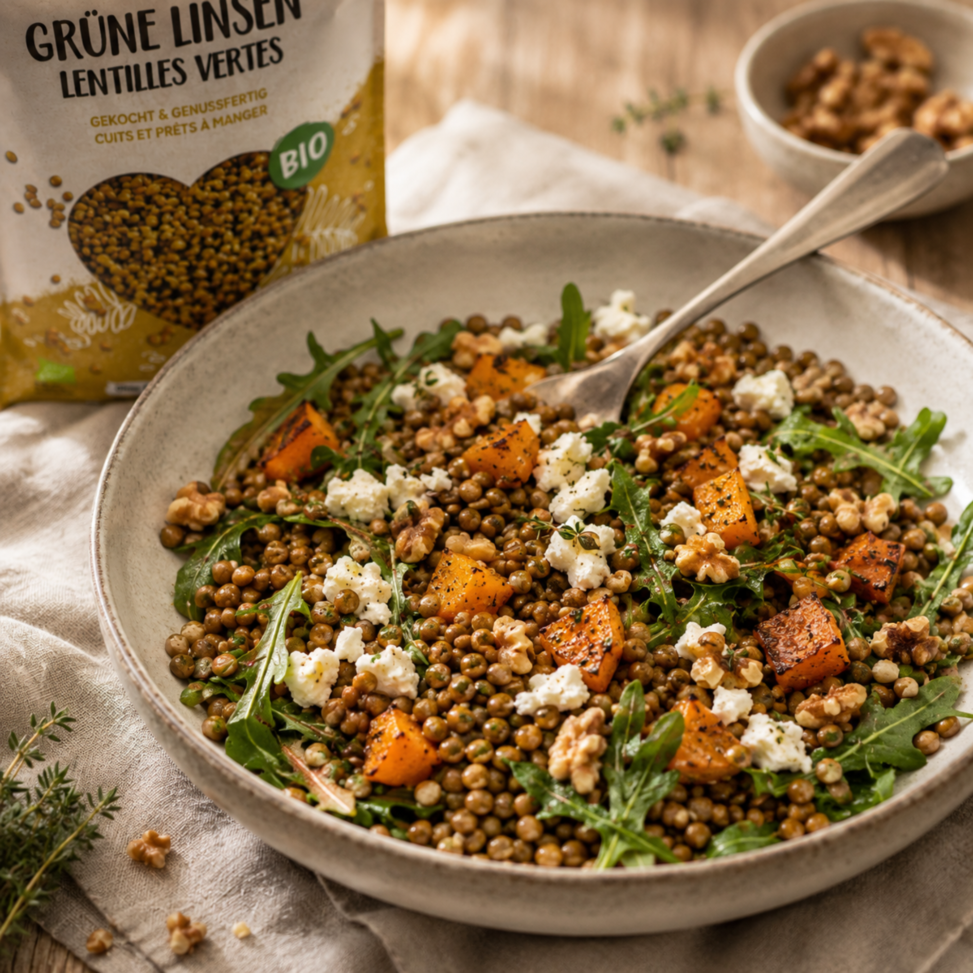 Grüne Linsen gekocht Bio 1kg