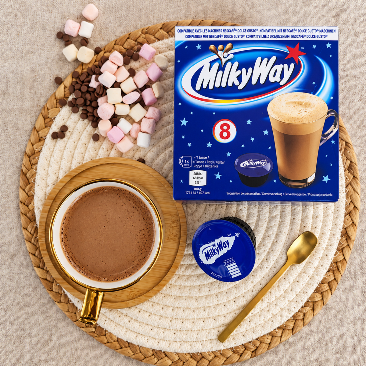 Milky Way Trinkschokolade Dolce Gusto Kapseln 8er Pack - 120g