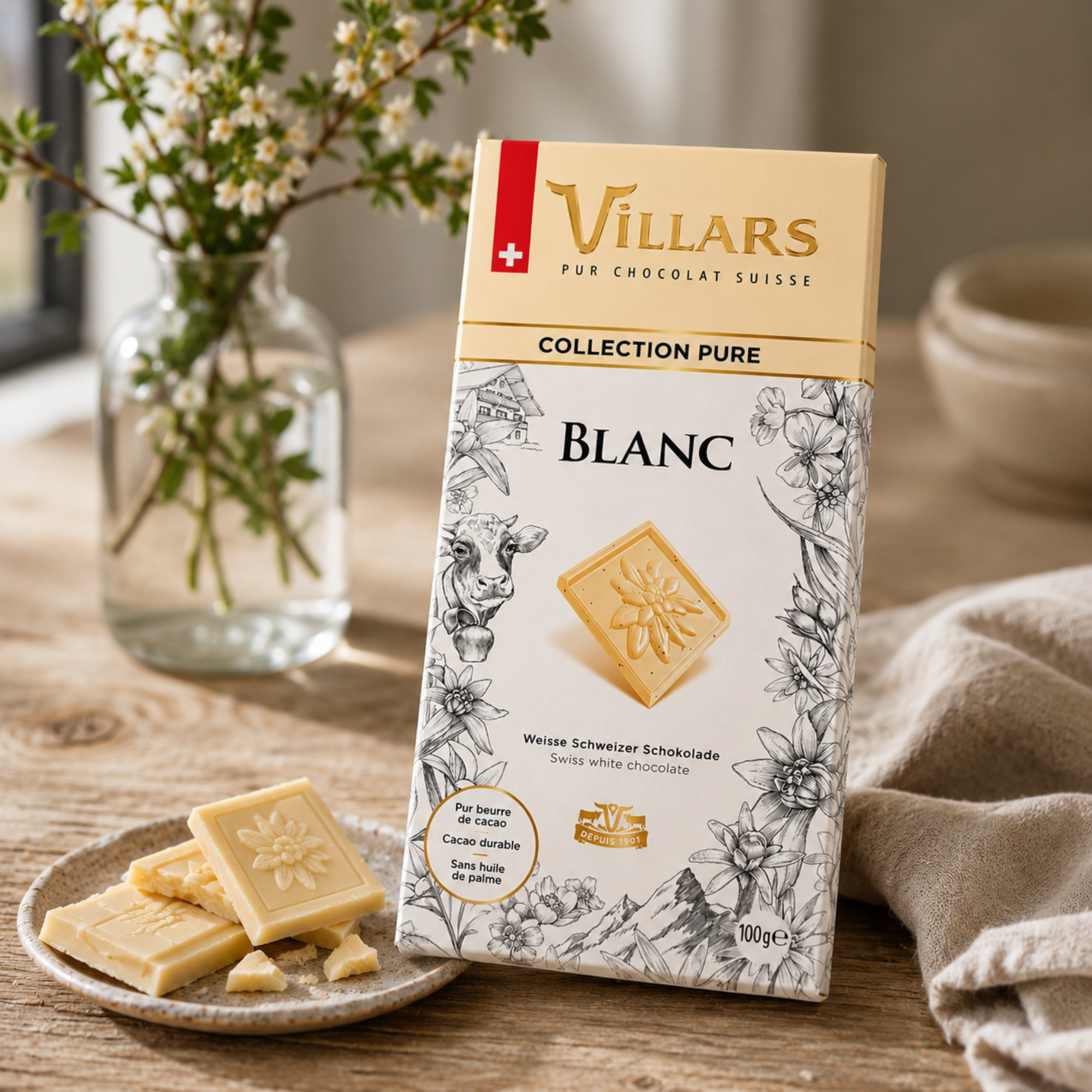 Schweizer Schokolade Weiss 100g