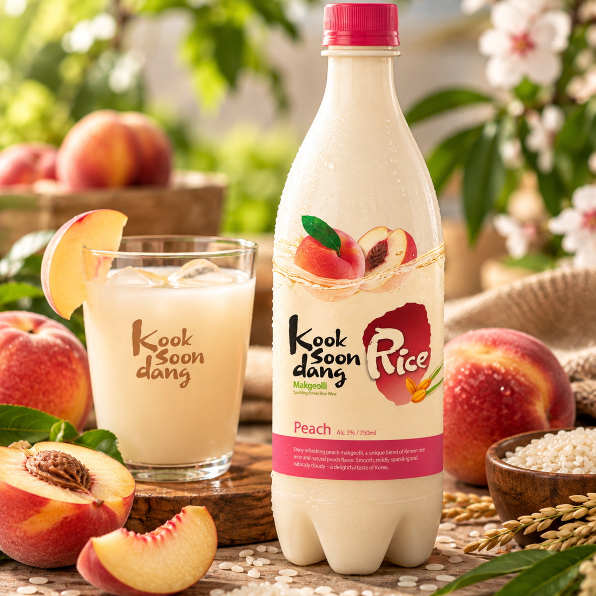 Koreanischer Reiswein Makgeolli - Pfirsich 750ml