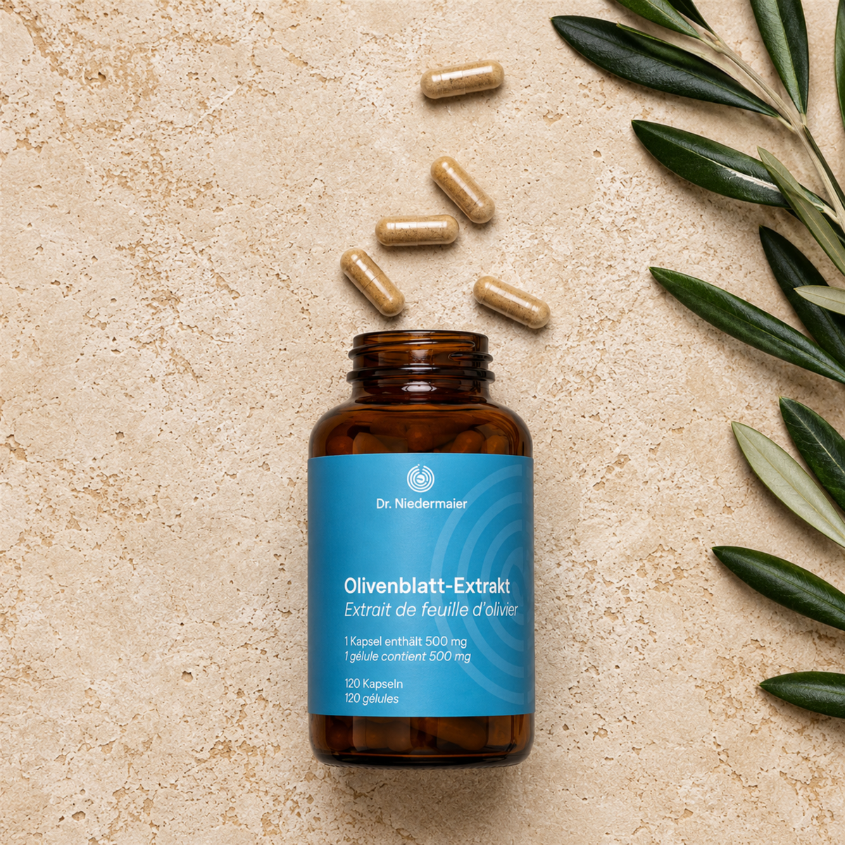 Olive leaf extract dietary supplement - 120 capsules