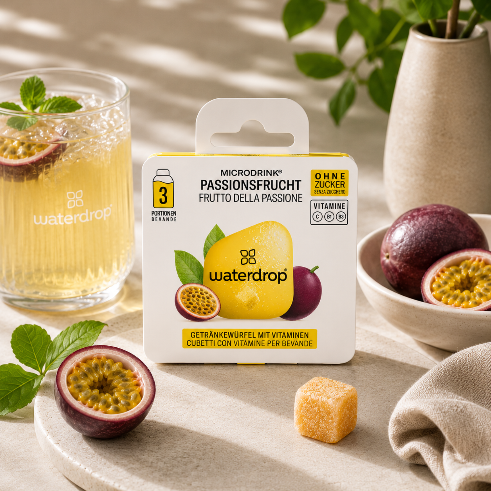 Waterdrop Microdrink Discovery Kit - Passionsfrucht ohne Zucker 6g