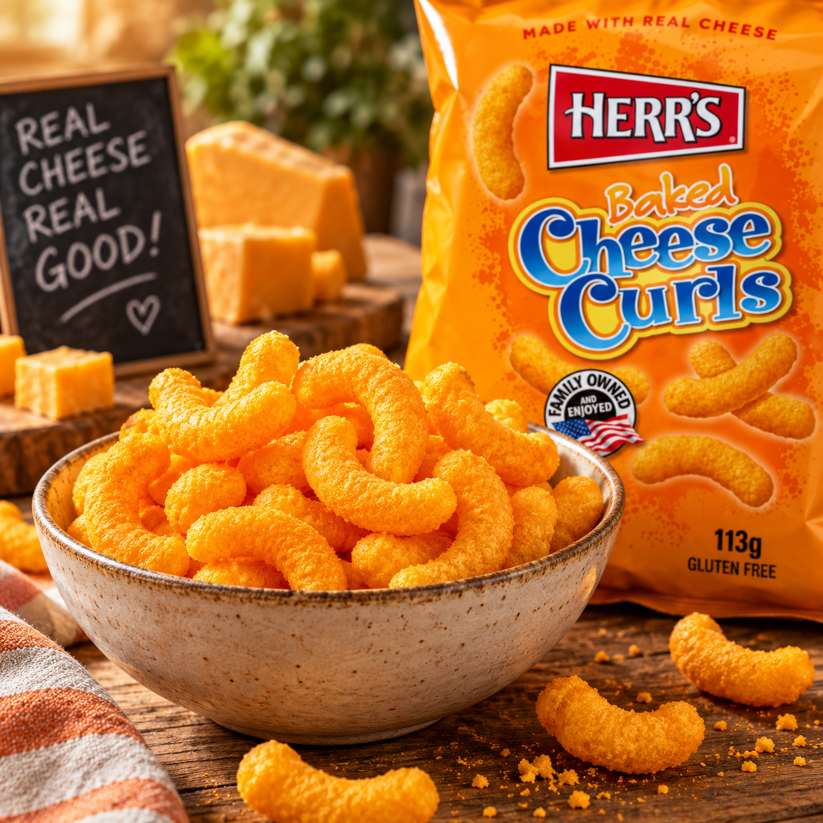 Cheese Curls Baked 113g