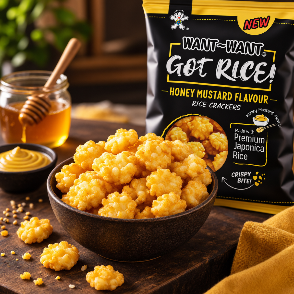 Rice Crackers - Honey Mustard Geschmack 85g