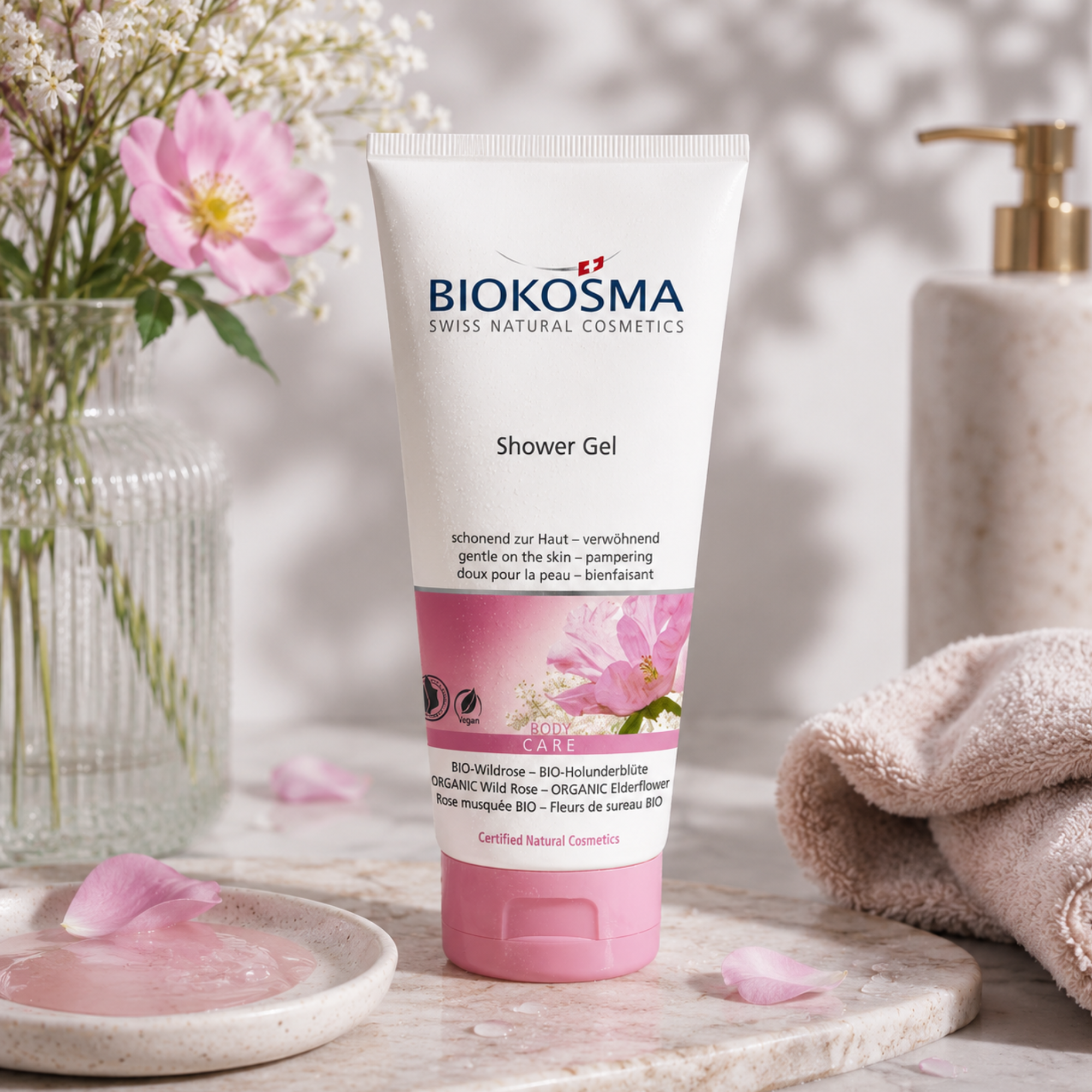 Gel douche Rose sauvage bio & Fleurs de sureau bio 200ml