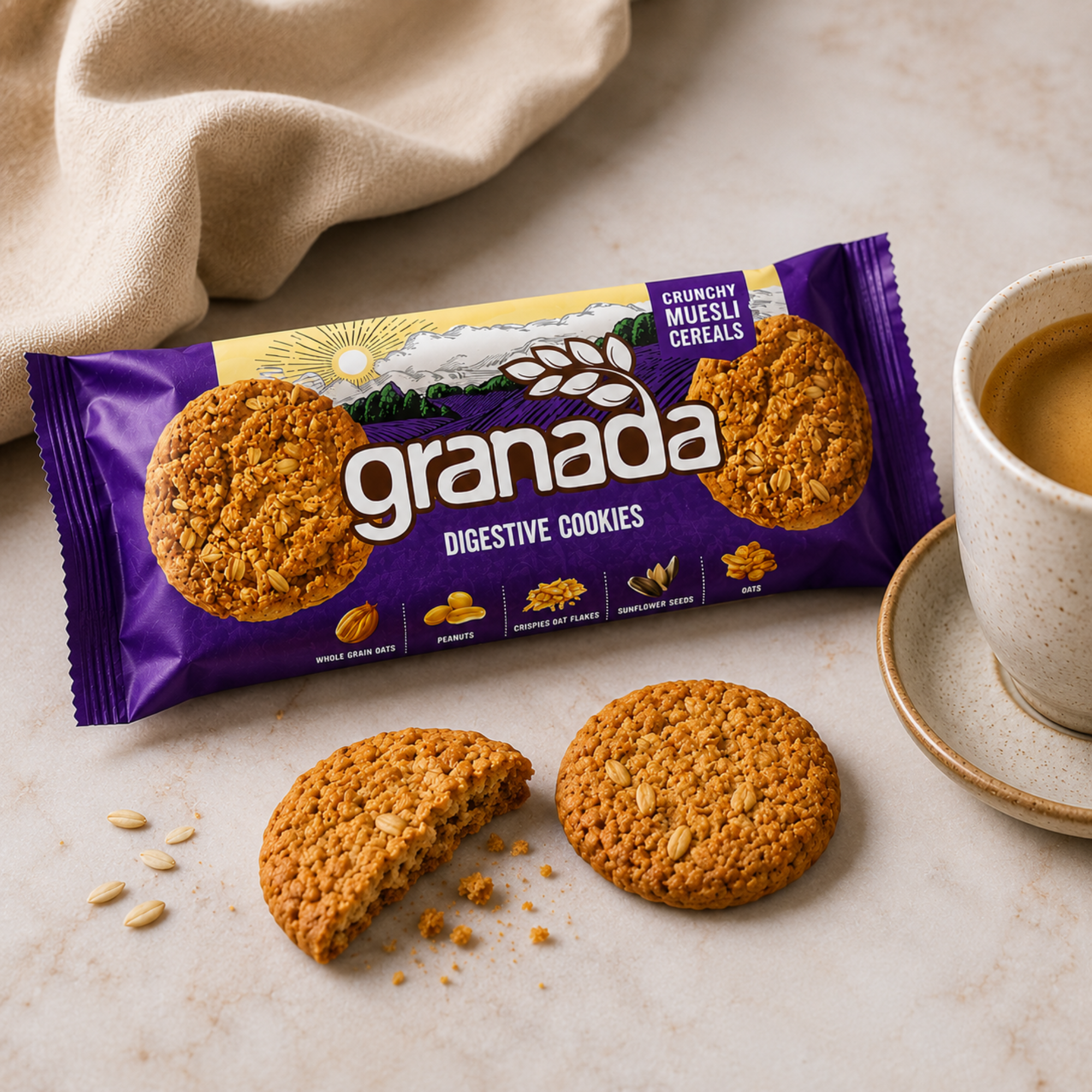 Cookies Getreide & Erdnüsse 120g
