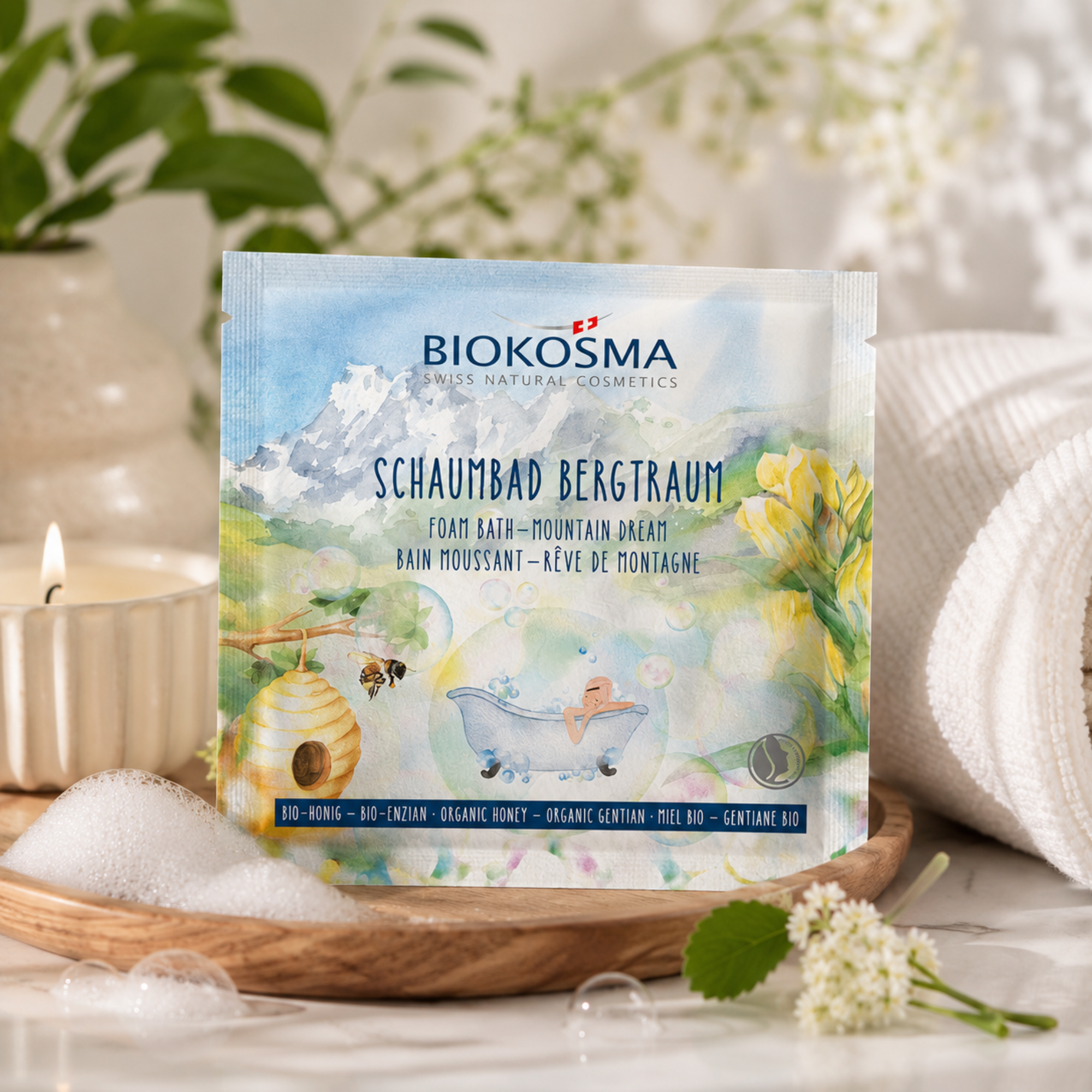 Schaumbad Bergtraum - Enzian & Honig Bio 25ml