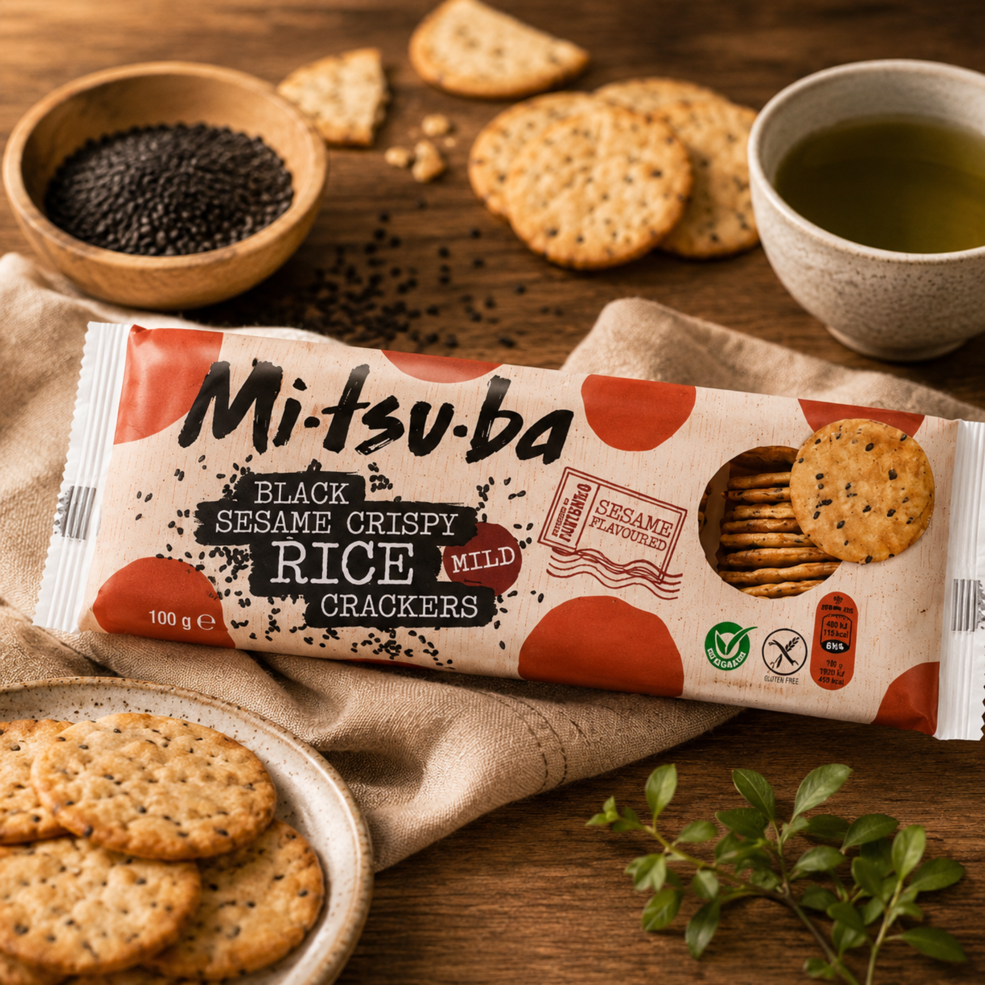 Black Sesame Rice Crackers 100g