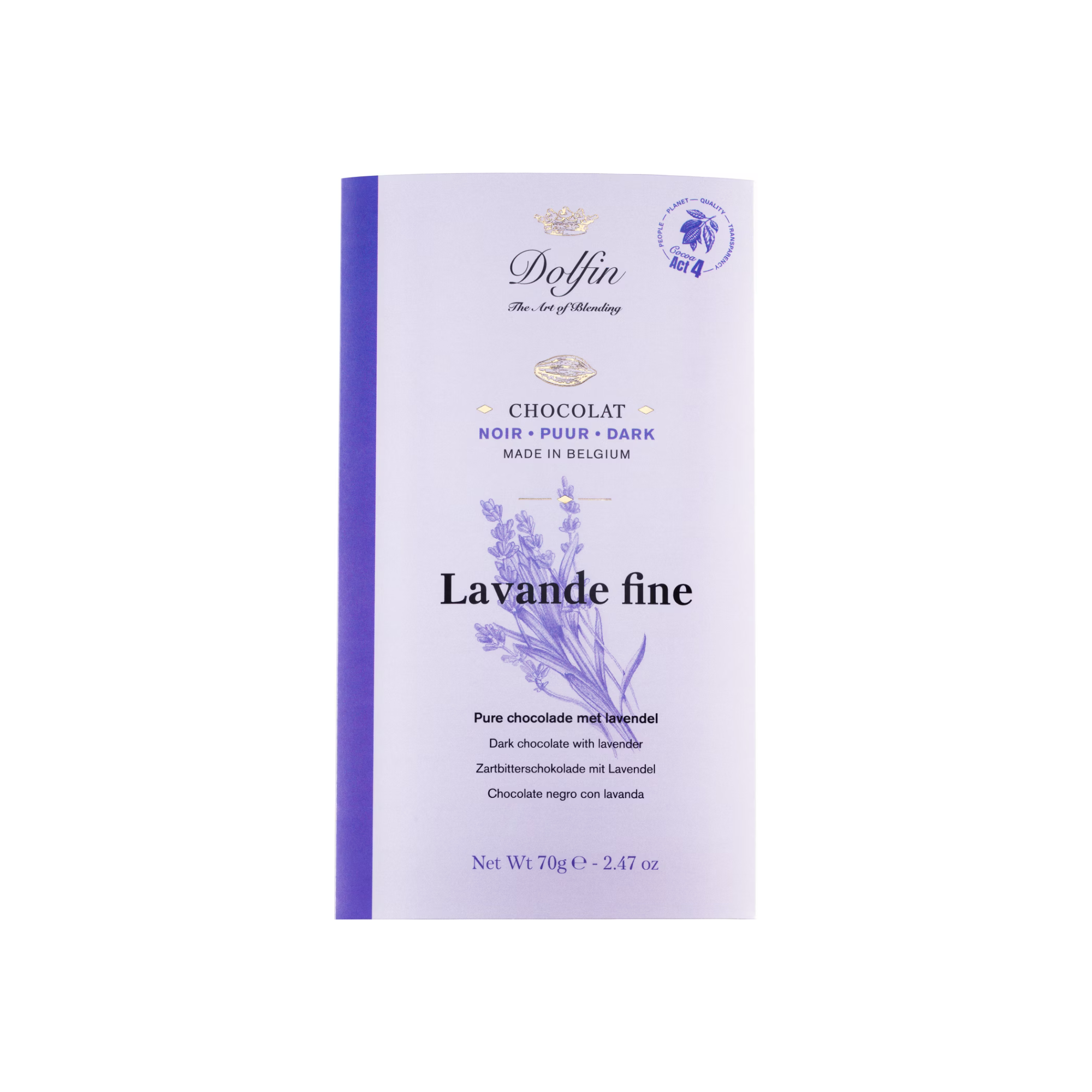 Zartbitterschokolade mit Lavendel 70g