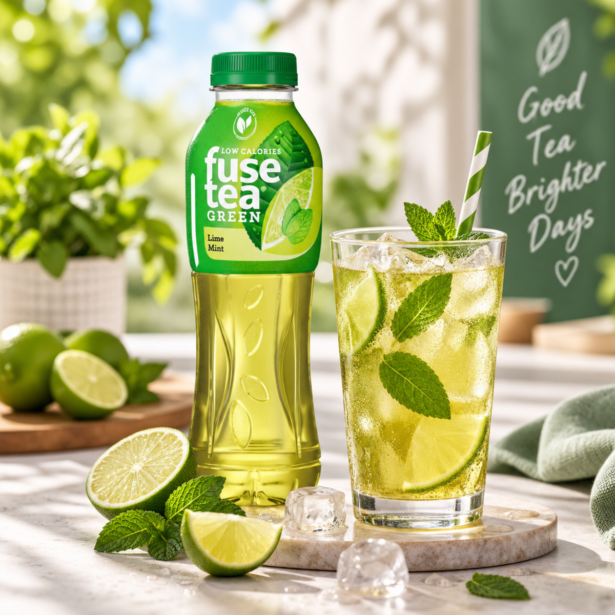 FuseTea Green Tea Lime Mint 500ml