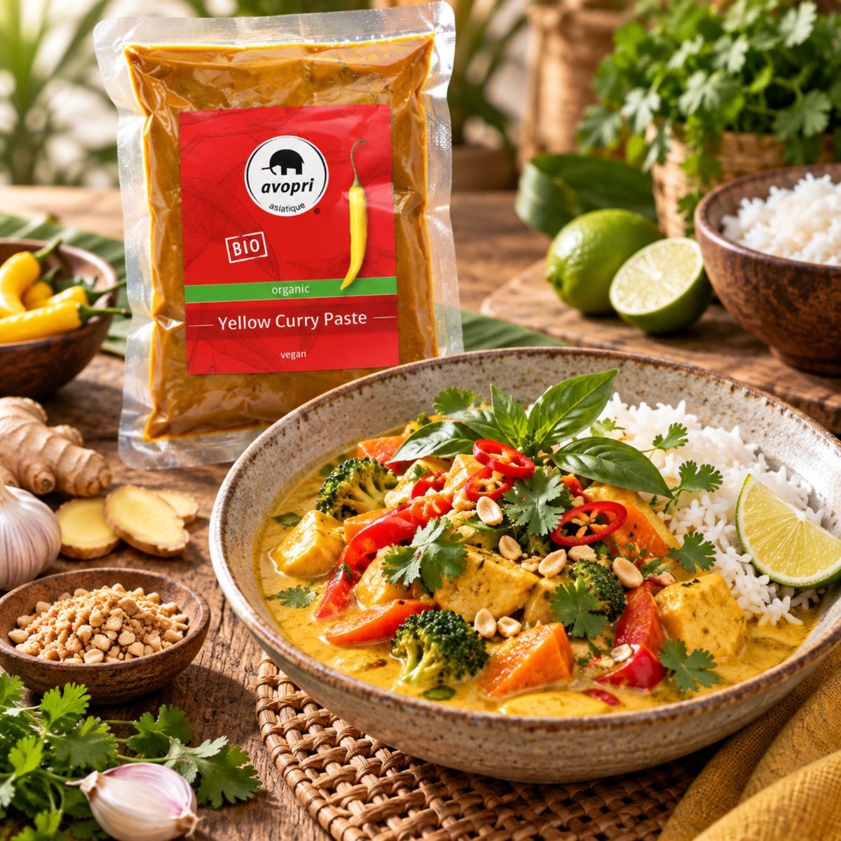 Gelbe Curry Paste Bio 400g