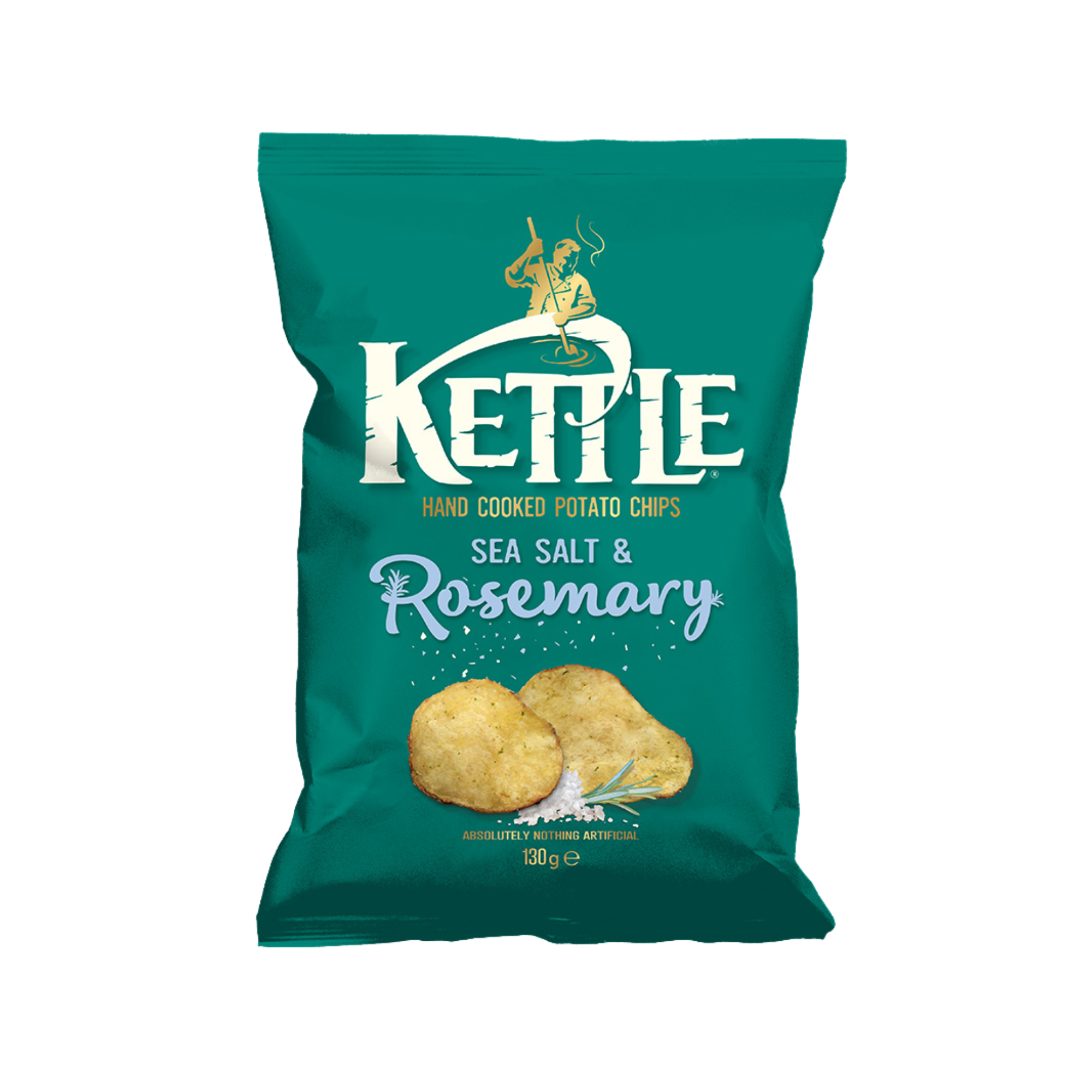 Kettle Chips Sea Salt & Rosemary Hand Cooked 130g