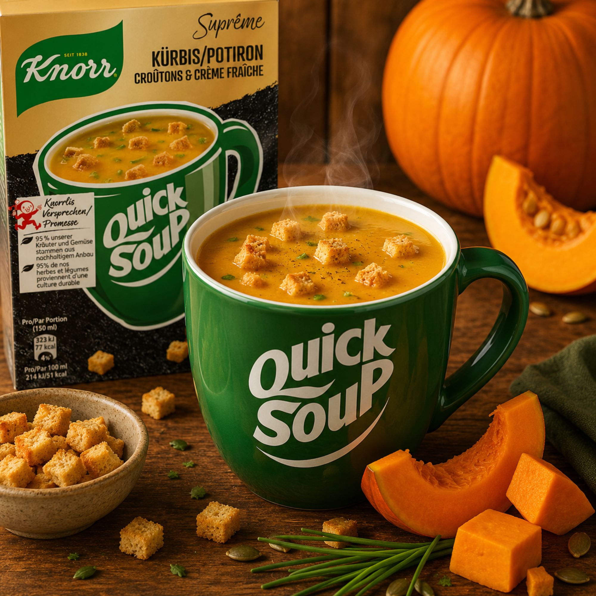 Knorr Suprême Quick Soup Kürbis 3er Pack - 57g