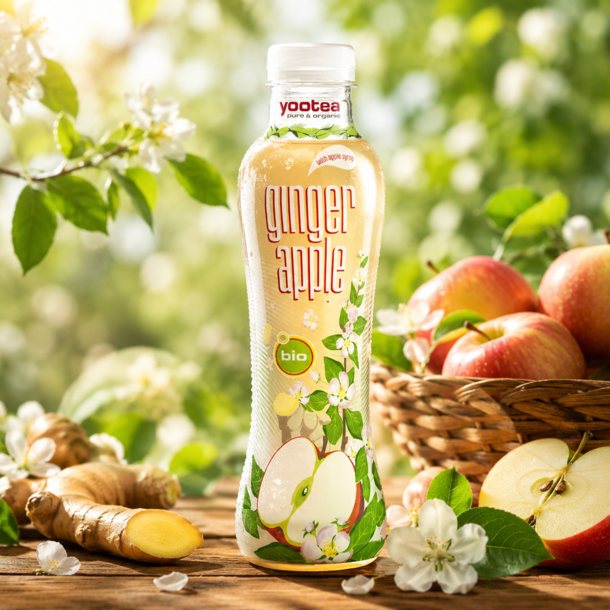 Organic Ginger Apple Iced Tea 500ml
