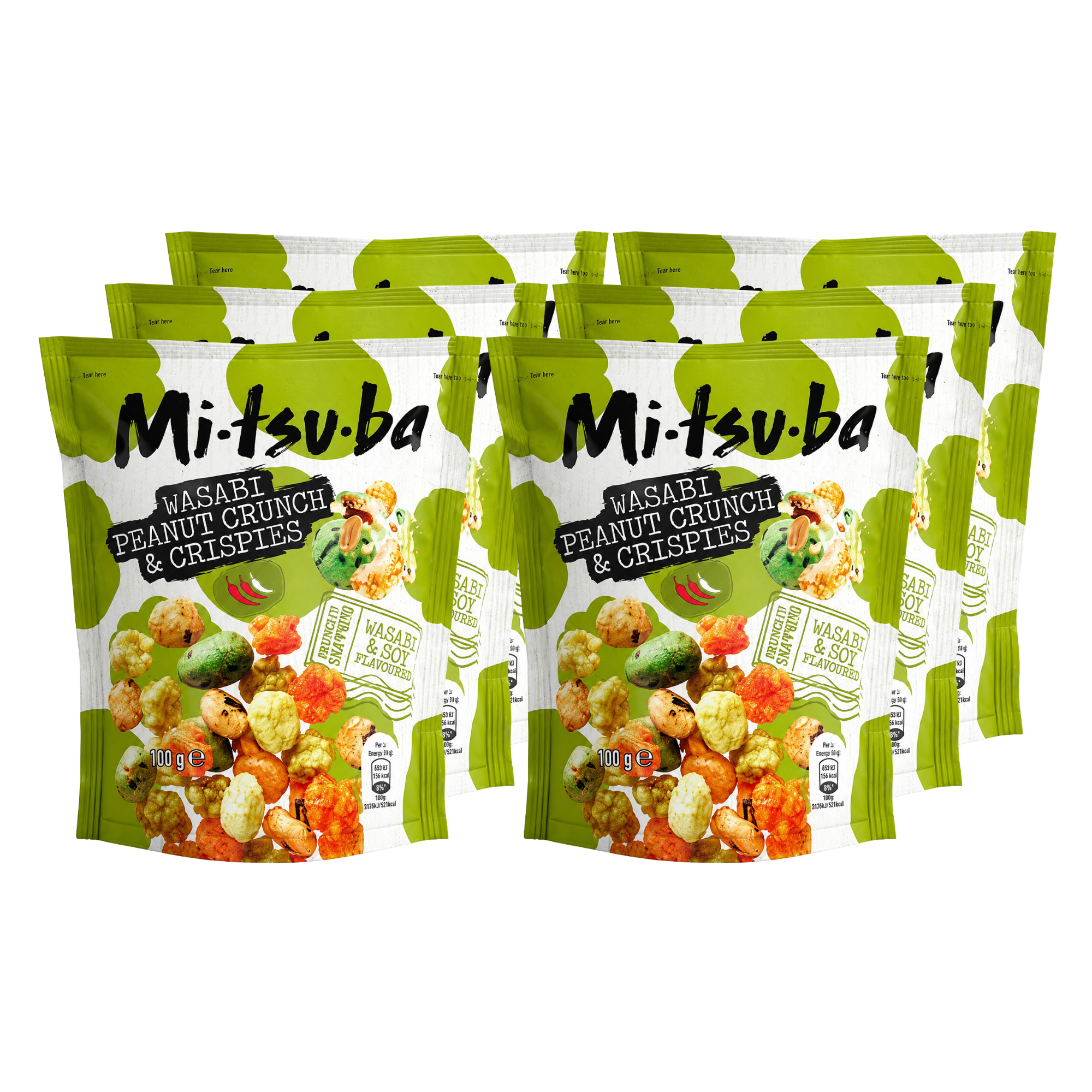 Wasabi Peanut Crunch Crispies 6 x 100g