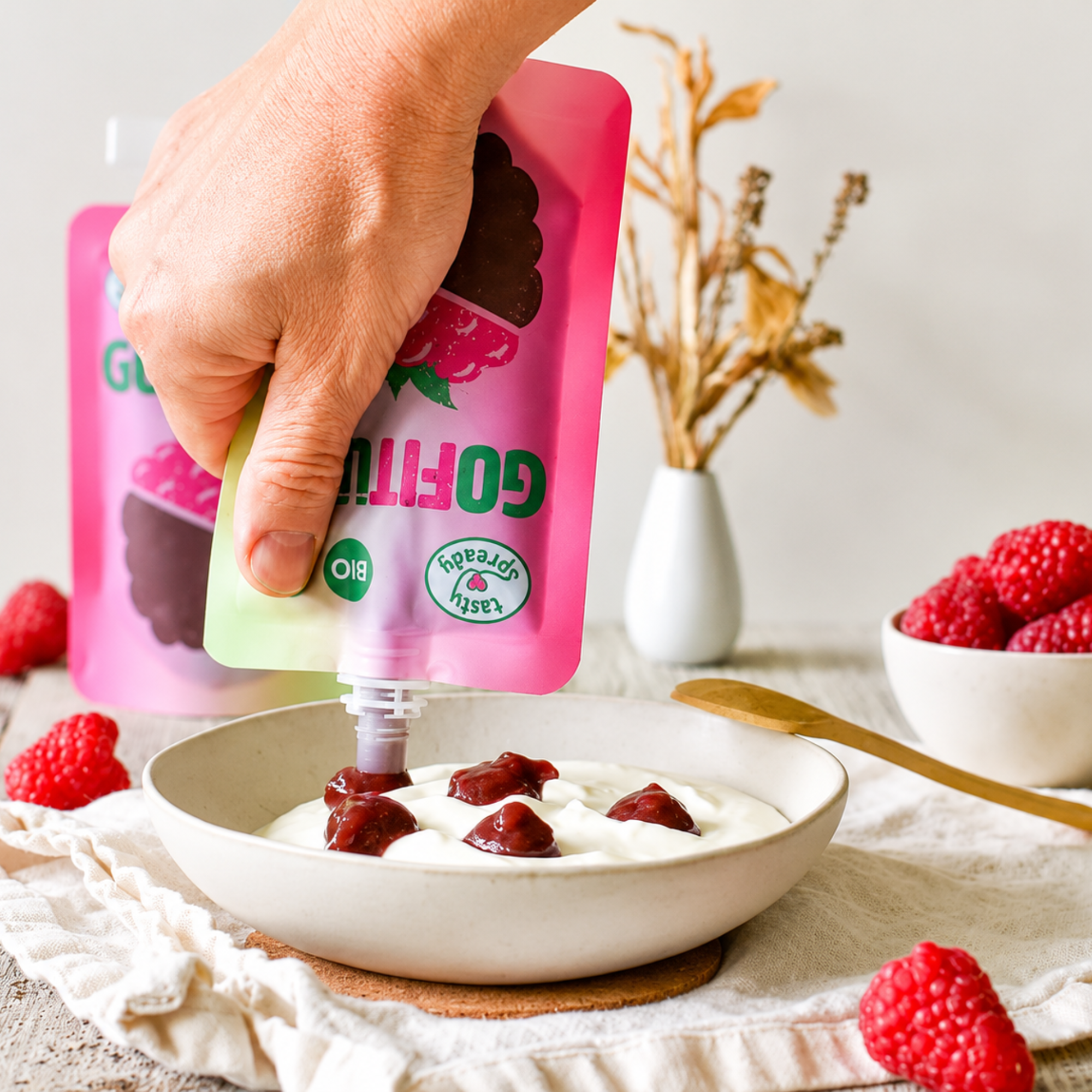 GOFITÜRE - Himbeeraufstrich mit Rhabarber 120g