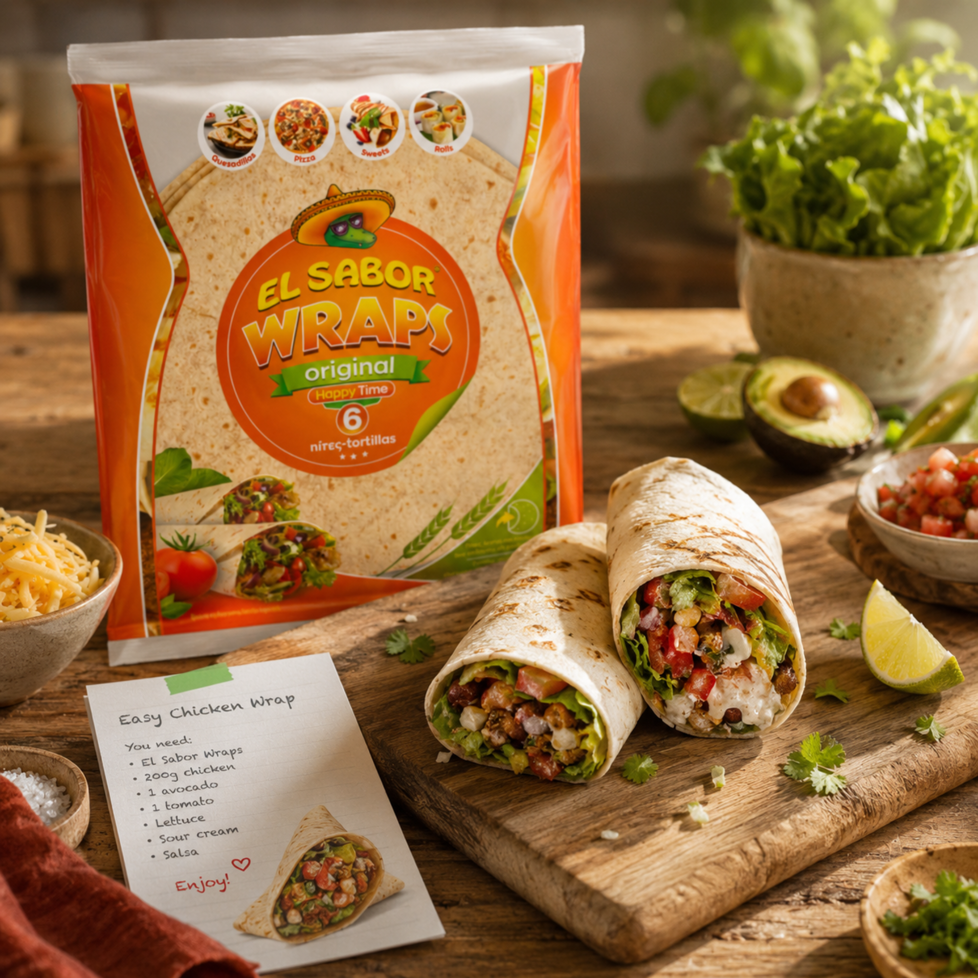 Tortilla Wraps pack de 6 - 20cm - 240g