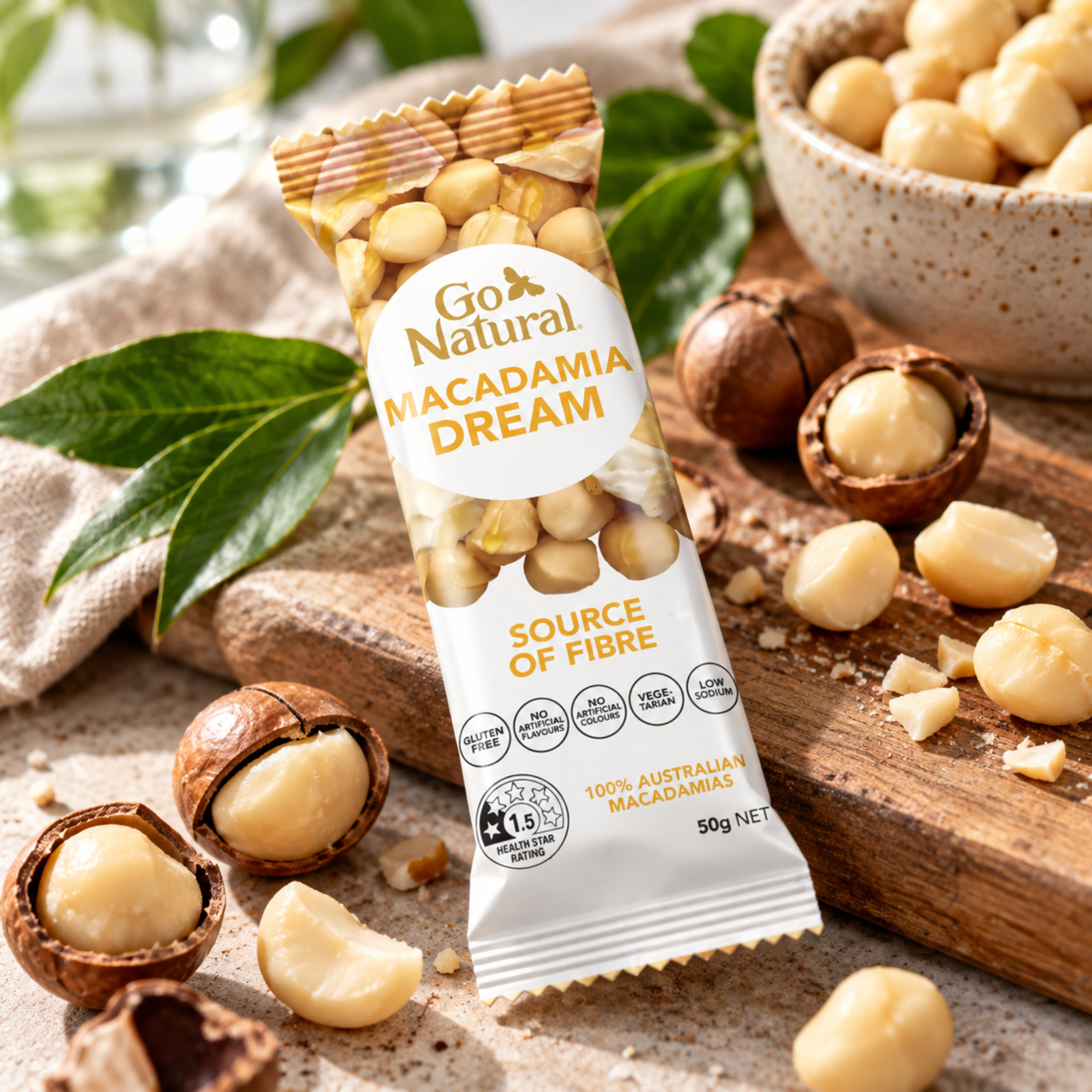 Riegel Macadamia Dream und Joghurt 50g