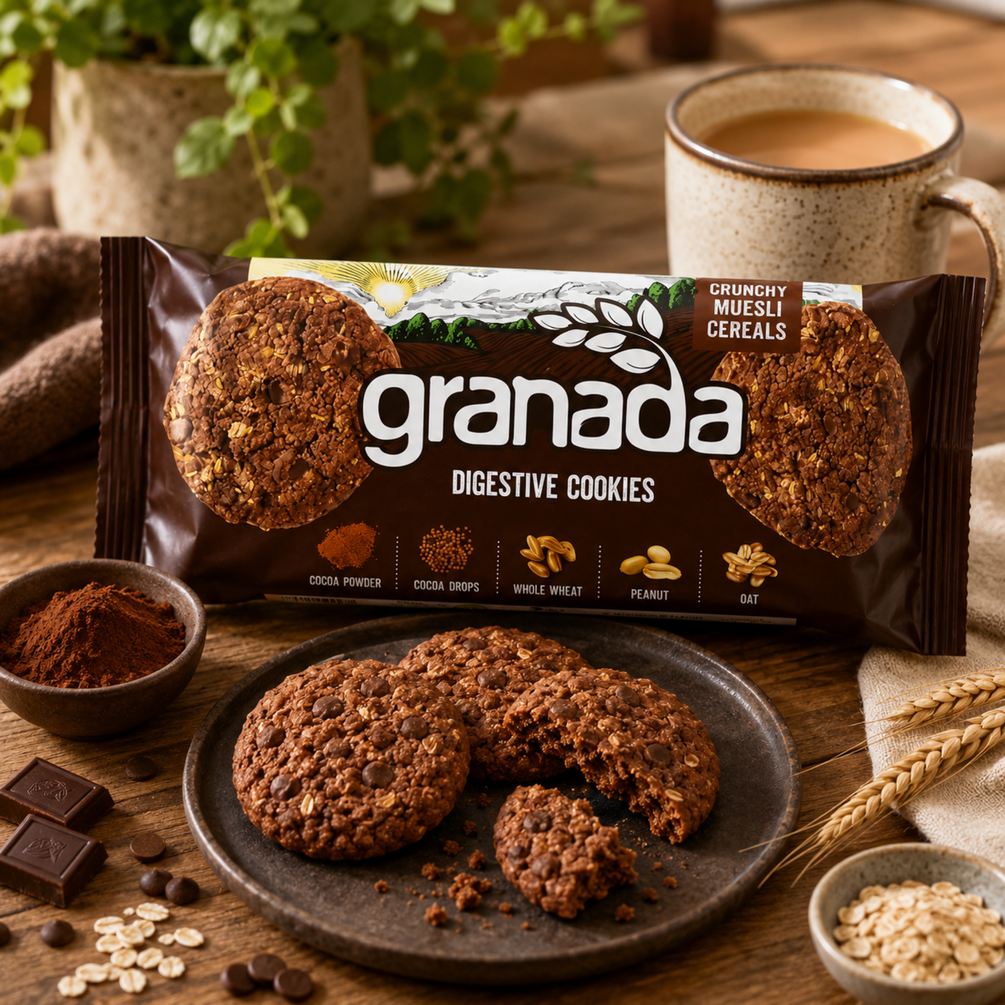 Cookies Getreide & Kakao 120g
