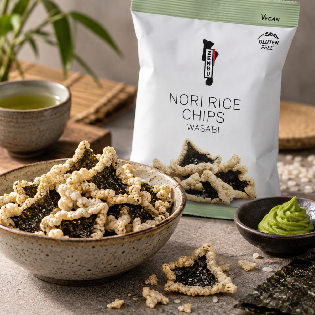 Chips de nori au wasabi 45g