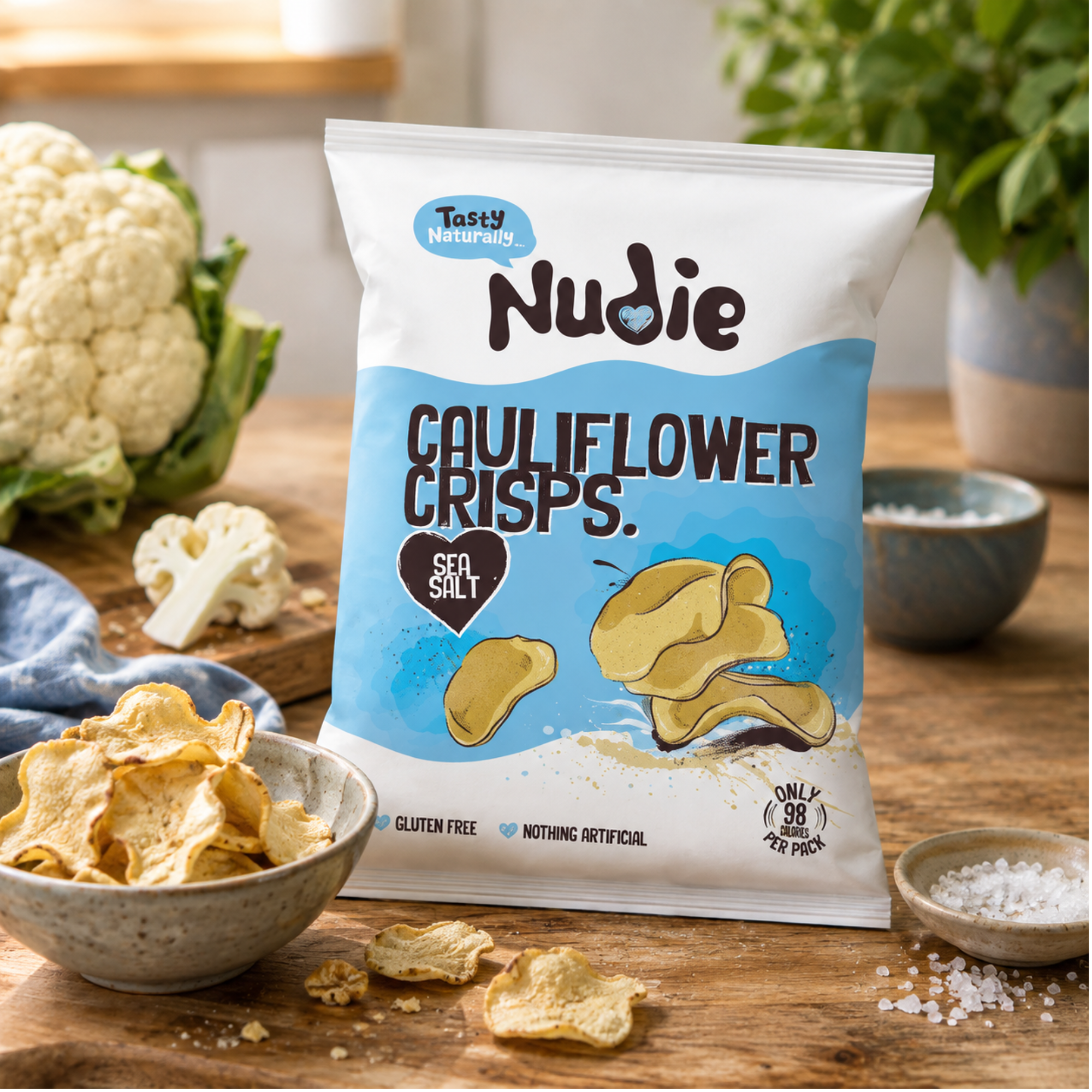 Cauliflower Crisps - Sea Salt 12 x 80g