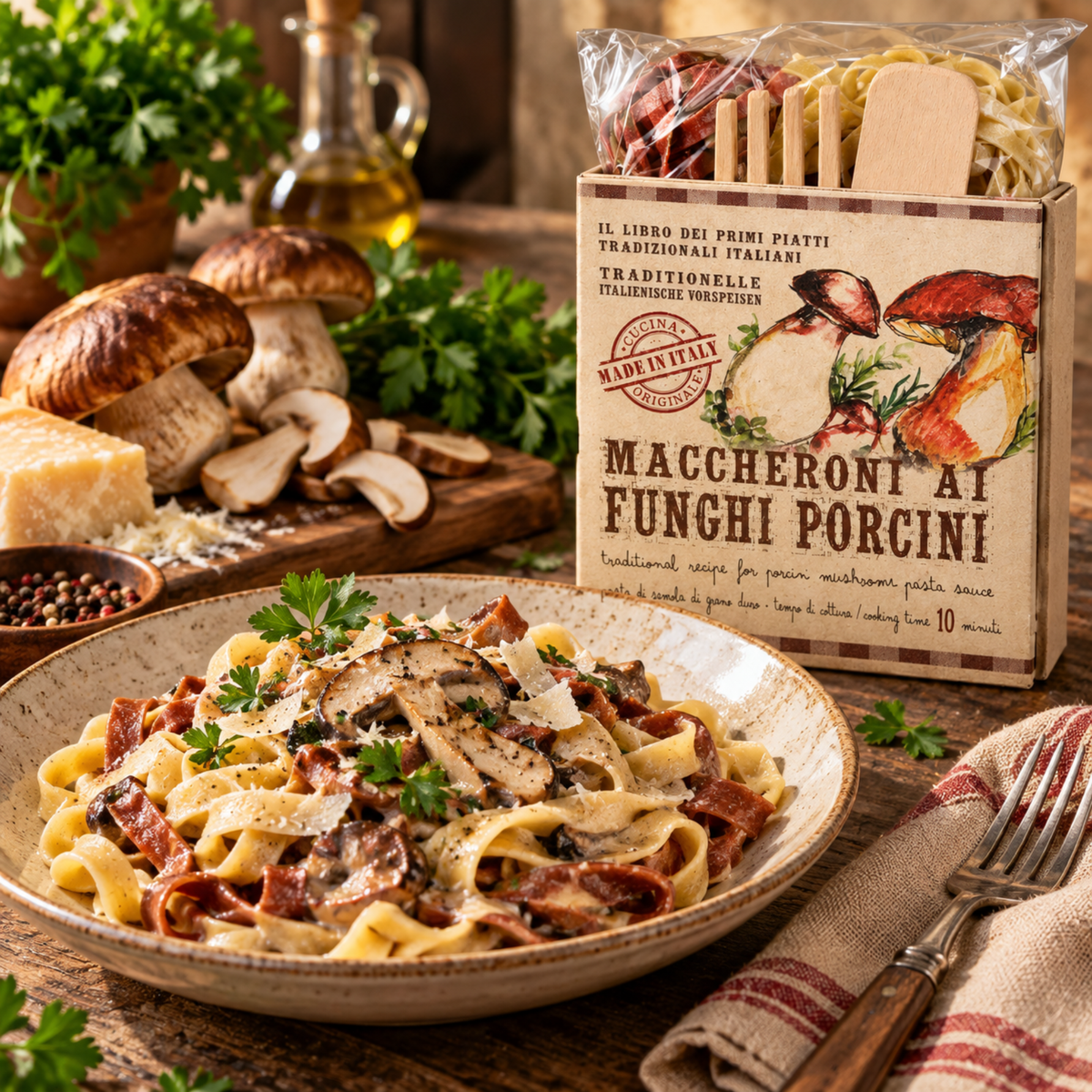 Maccheroni ai Funghi Porcini 250g