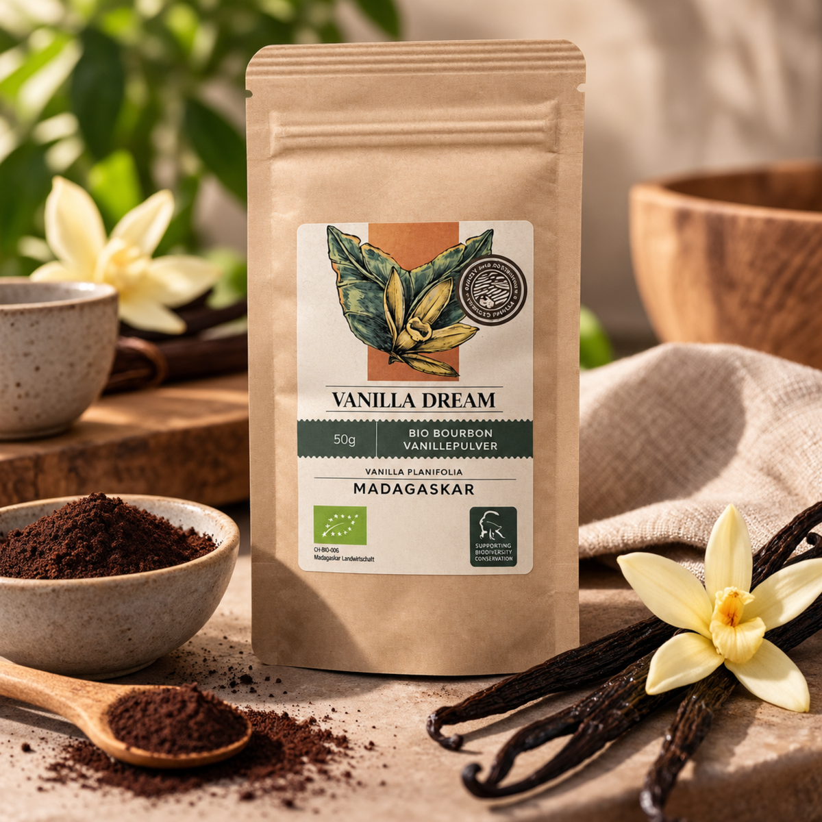 Vanille Pulver Madagaskar Bio 50g