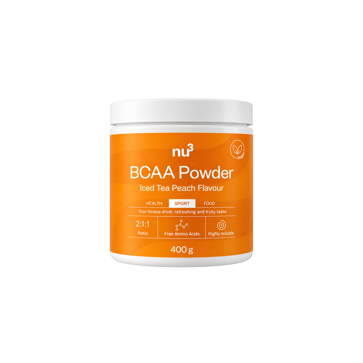 nu3 BCAA Pulver Ice Tea Peach 400g