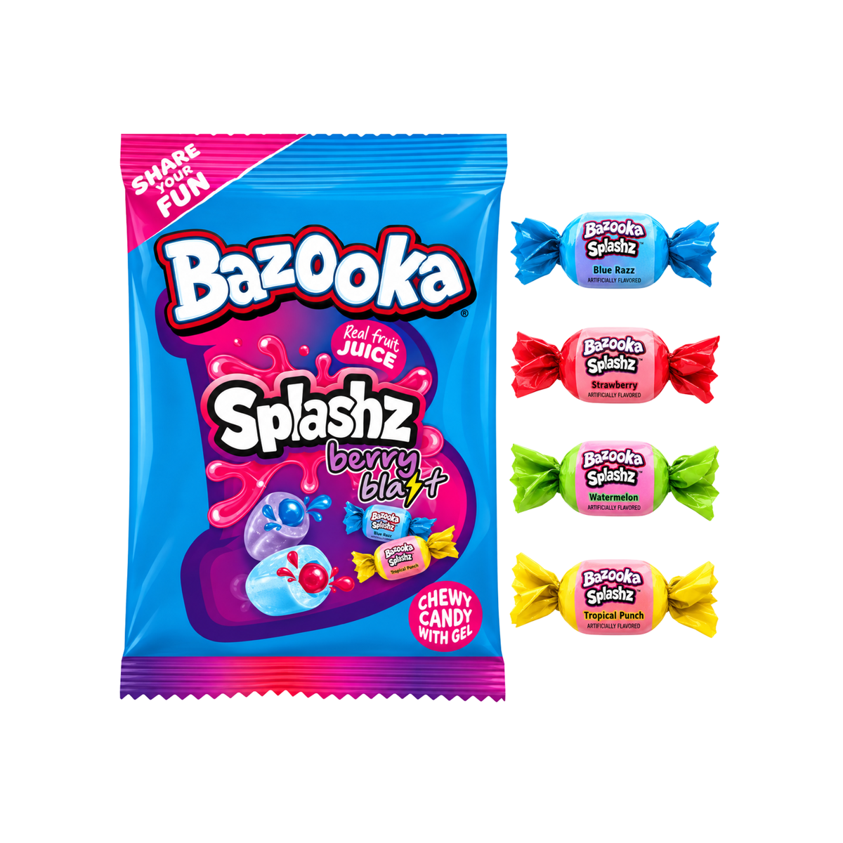 Kaubonbons Splashz Berry Blast 120g