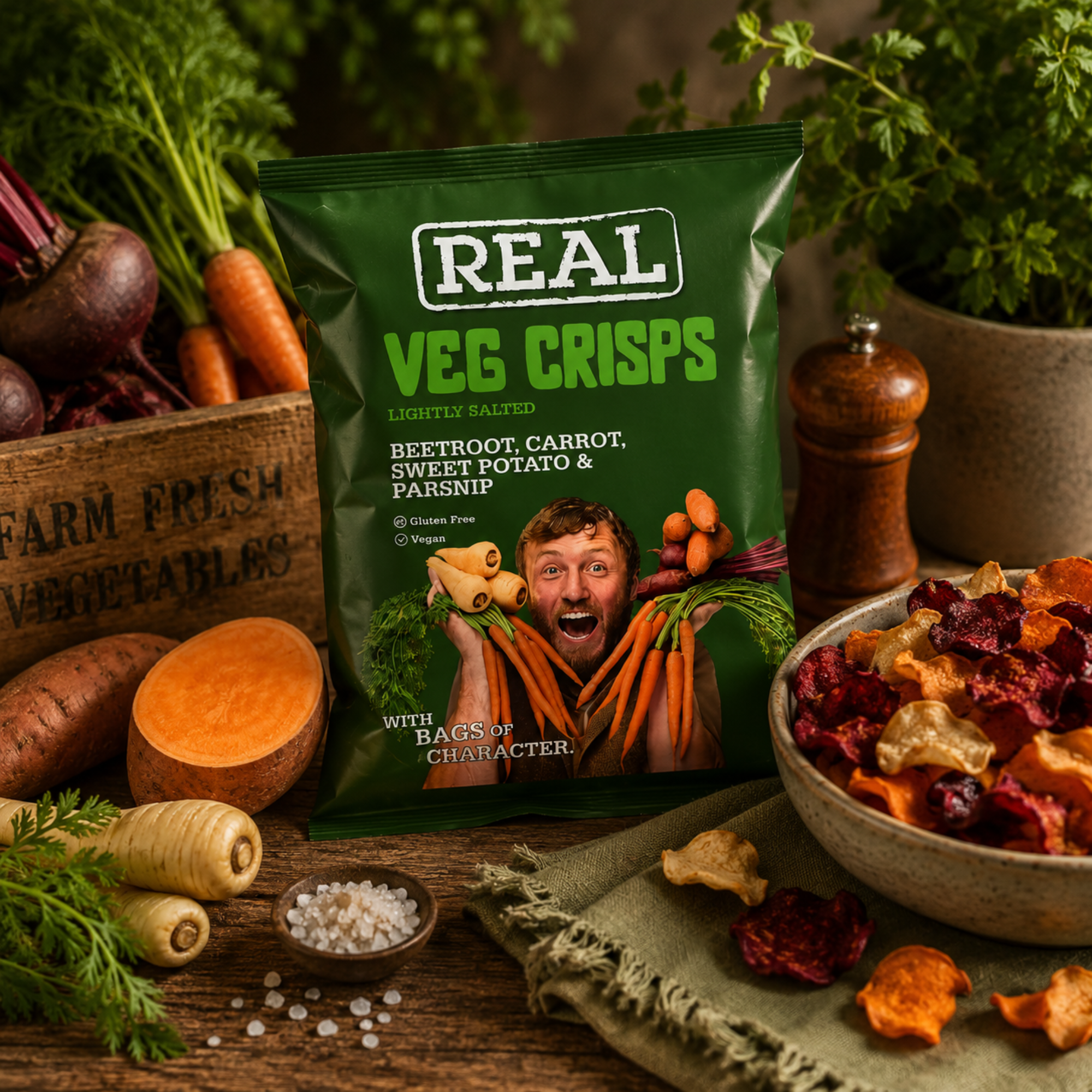 Gemüse Chips - Leicht gesalzen 35g