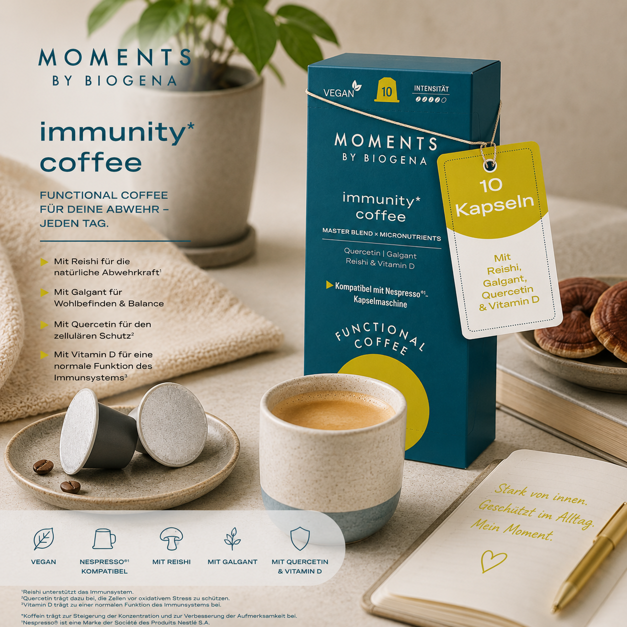 Kaffeekapseln Functional Coffee - Immunity Coffee 10 x 55g