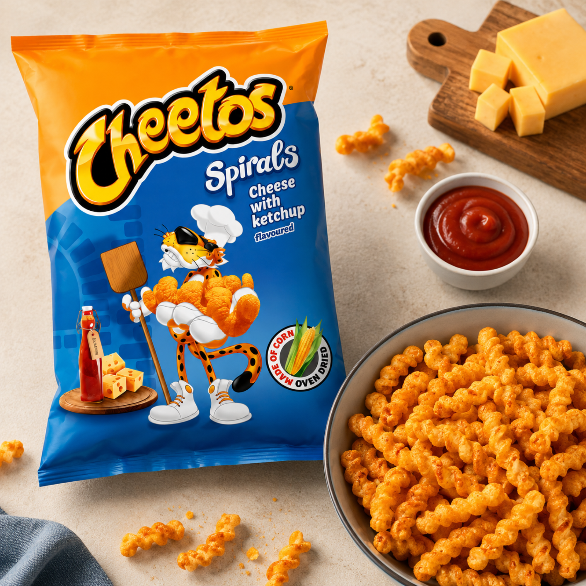 Cheetos Spirals Cheese & Ketchup 130g