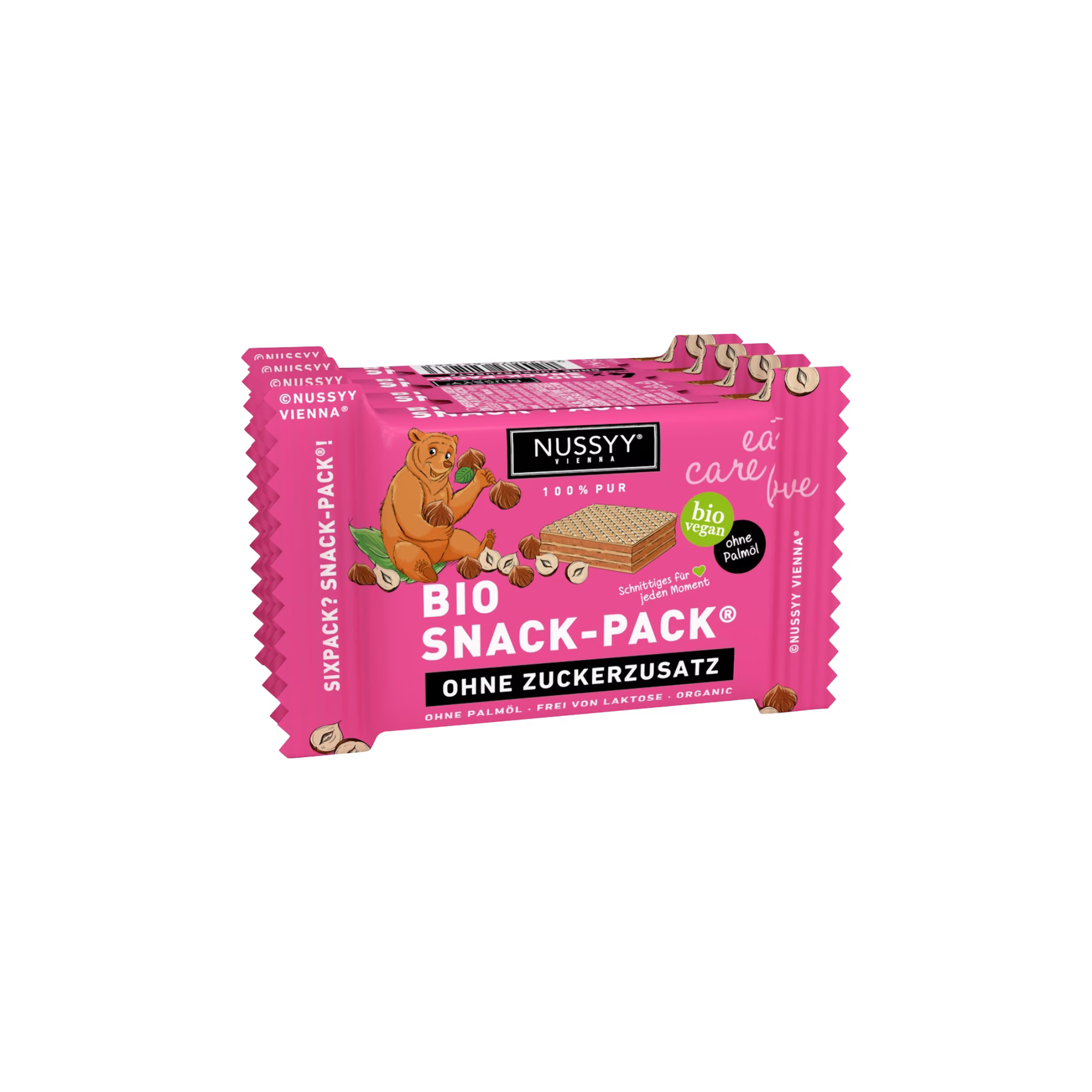 Waffel-Haselnuss-Schnitte Bio 4er Pack - 80g
