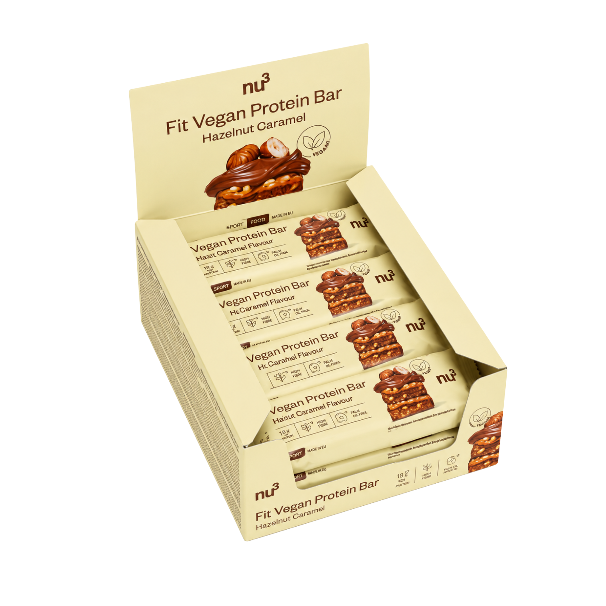 Barre Protéinée Vegan - Noisette Caramel 12 x 50g