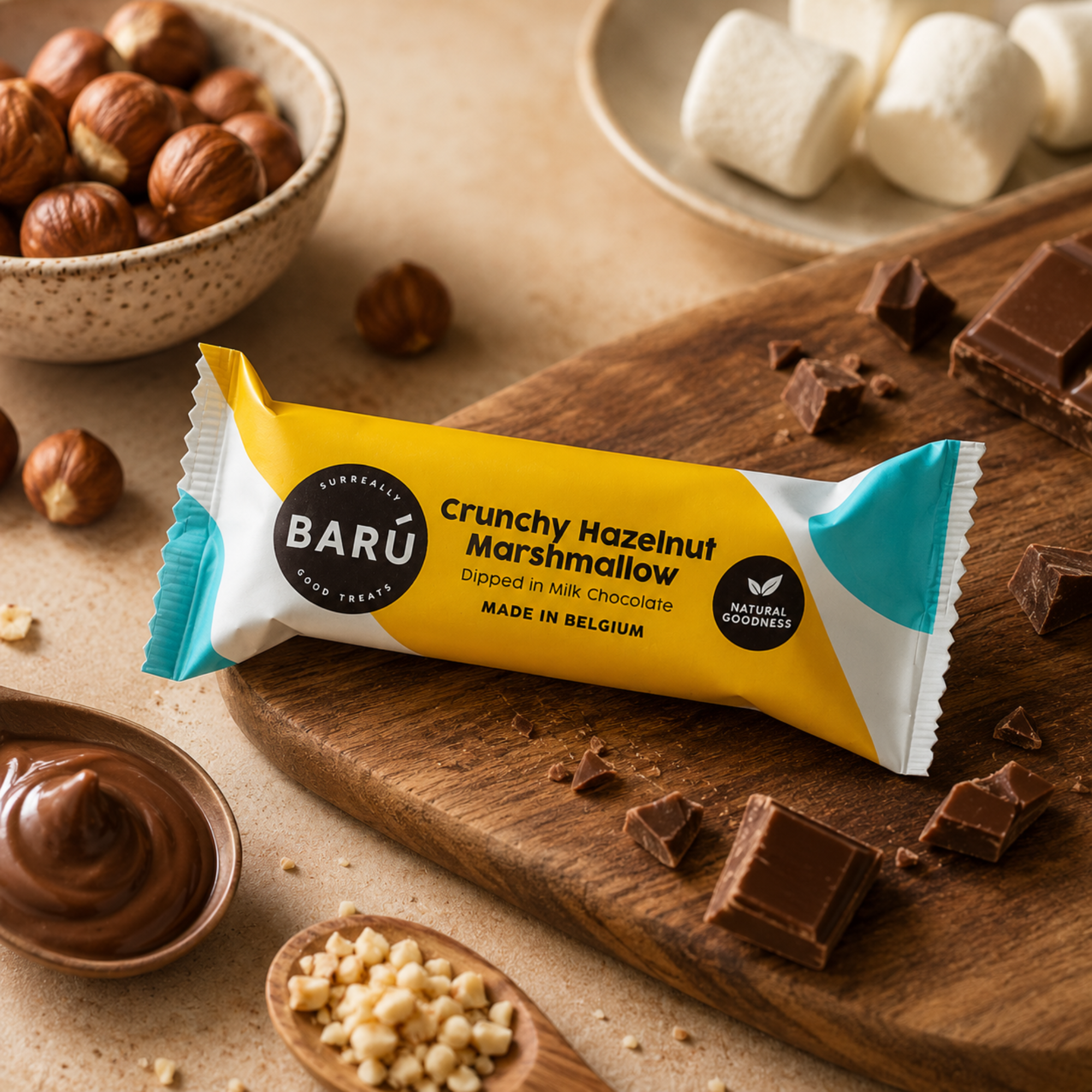Marshmallow Bar - Milk Chocolate Hazelnut 30g
