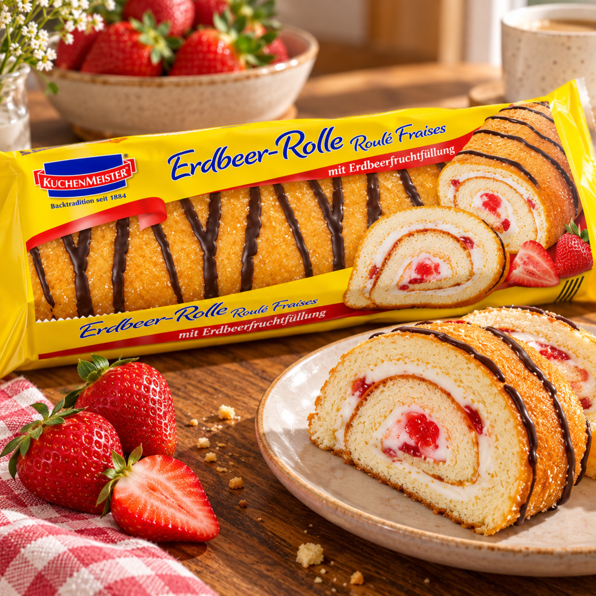 Erdbeer-Roulade 400g