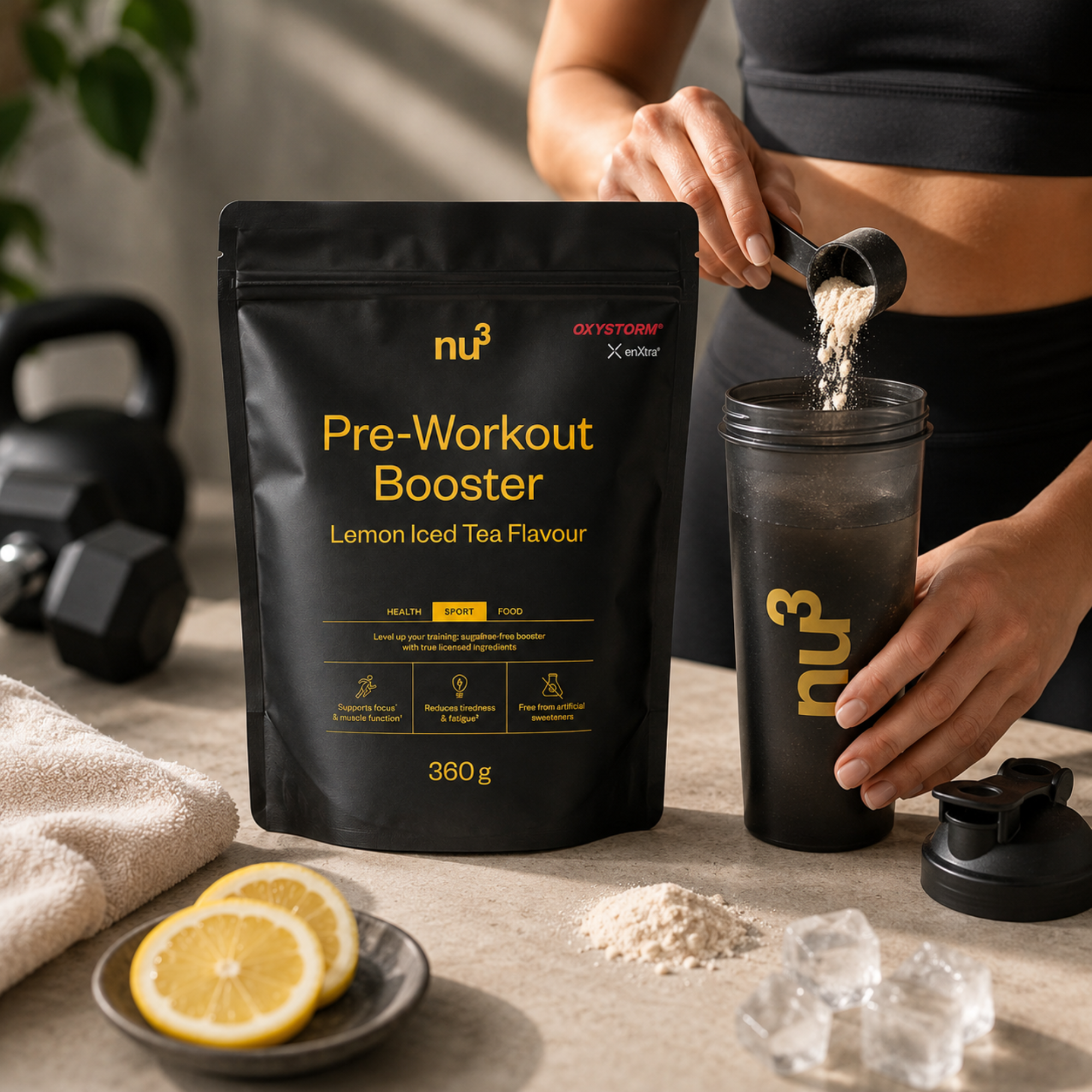 nu3 Booster pré-entraînement Citron Thé Glacé 360g