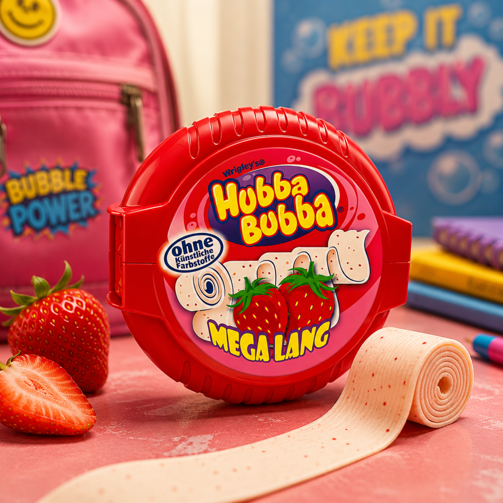 Chewing-gum Hubba Bubba - Fraise 56g