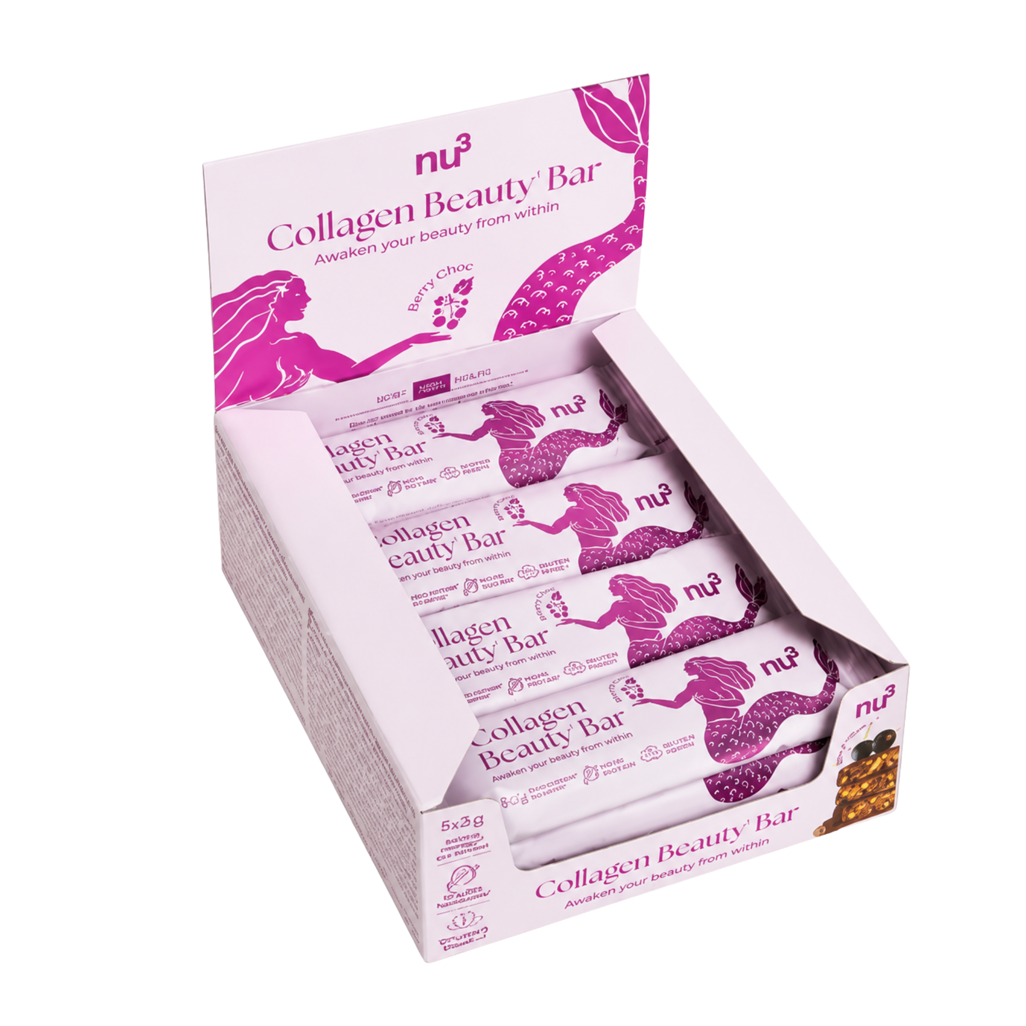 Collagen Beauty Bar - Baies-Choc 12 x 40g