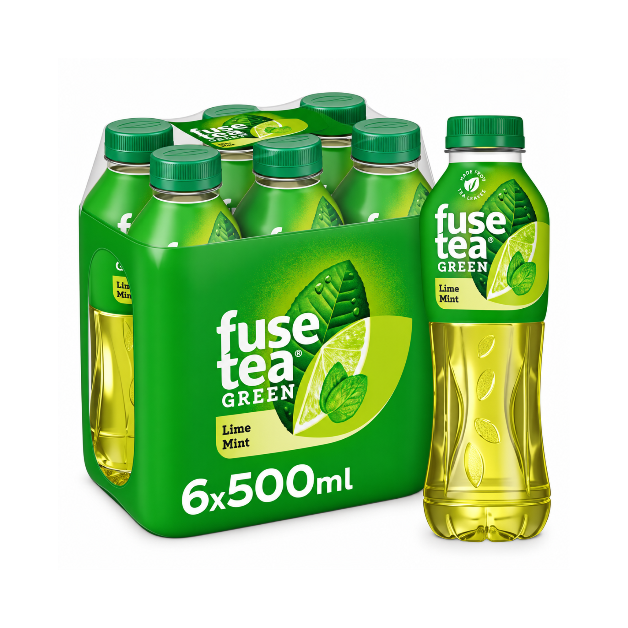 FuseTea Green Tea Lime Mint 6 x 500ml