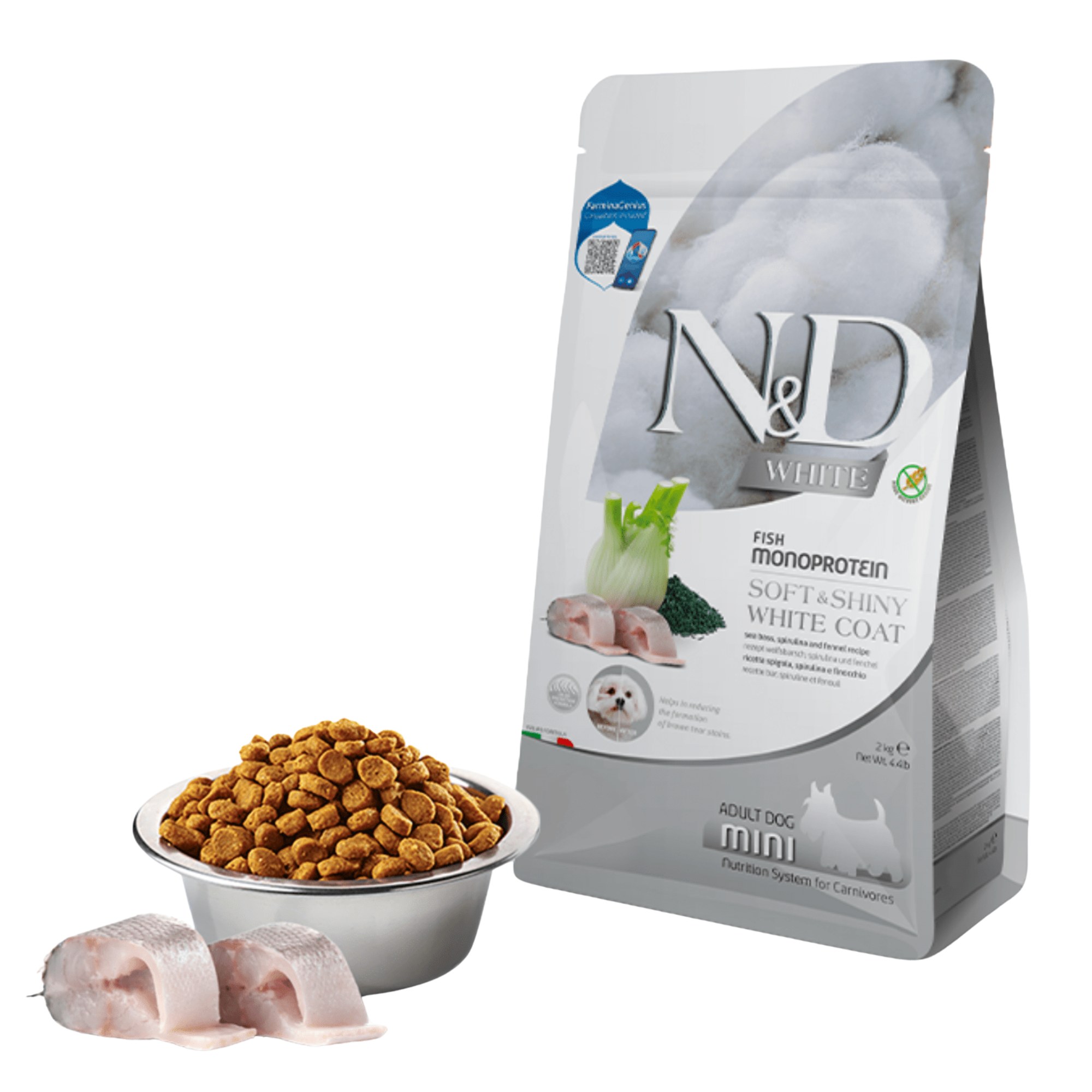Hundefutter Puppy Mini mit Wolfsbarsch, Spirulina & Fenchel 1,5kg