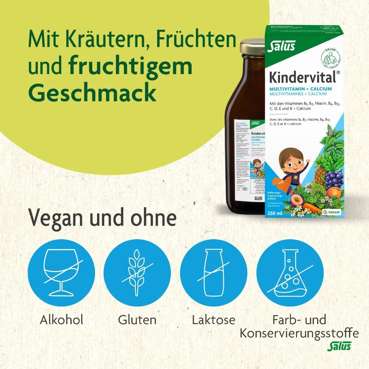 Kindervital mit Calcium + Vitamin D3 - 250ml