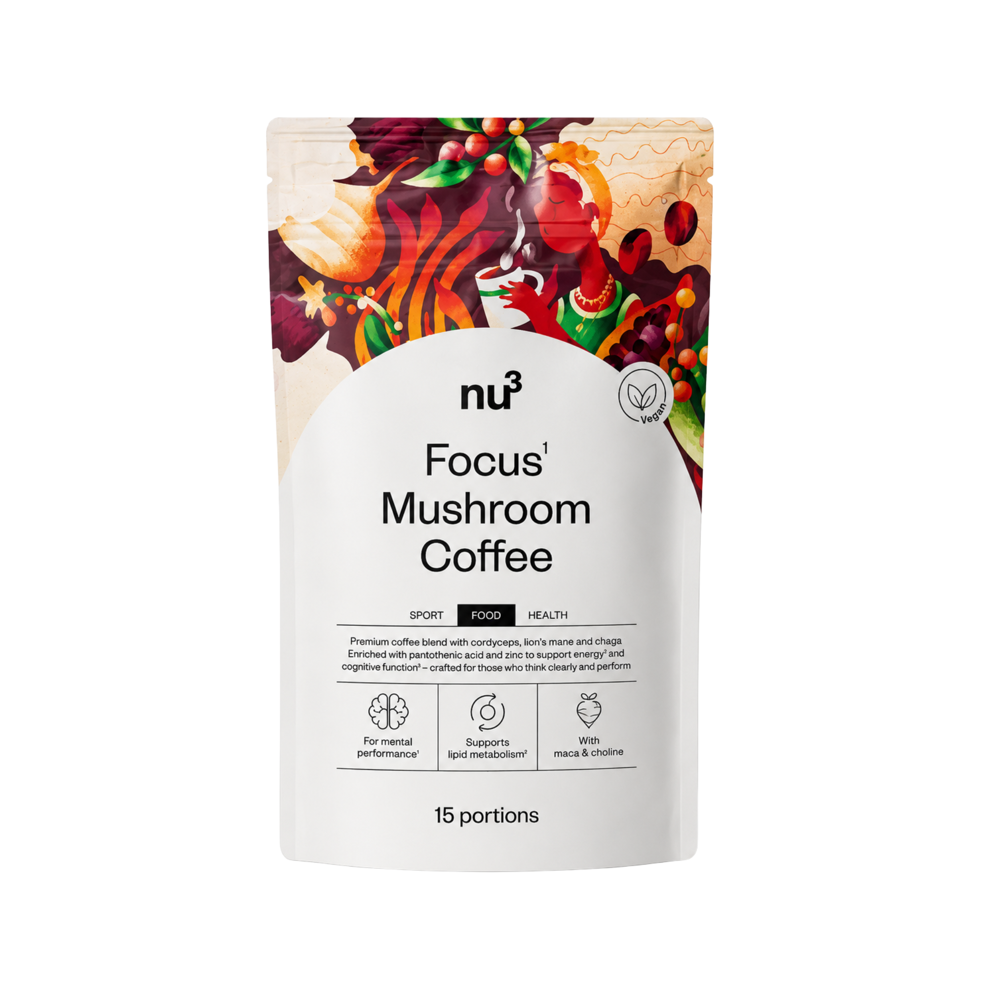 nu3 Focus Mushroom Coffee 120g