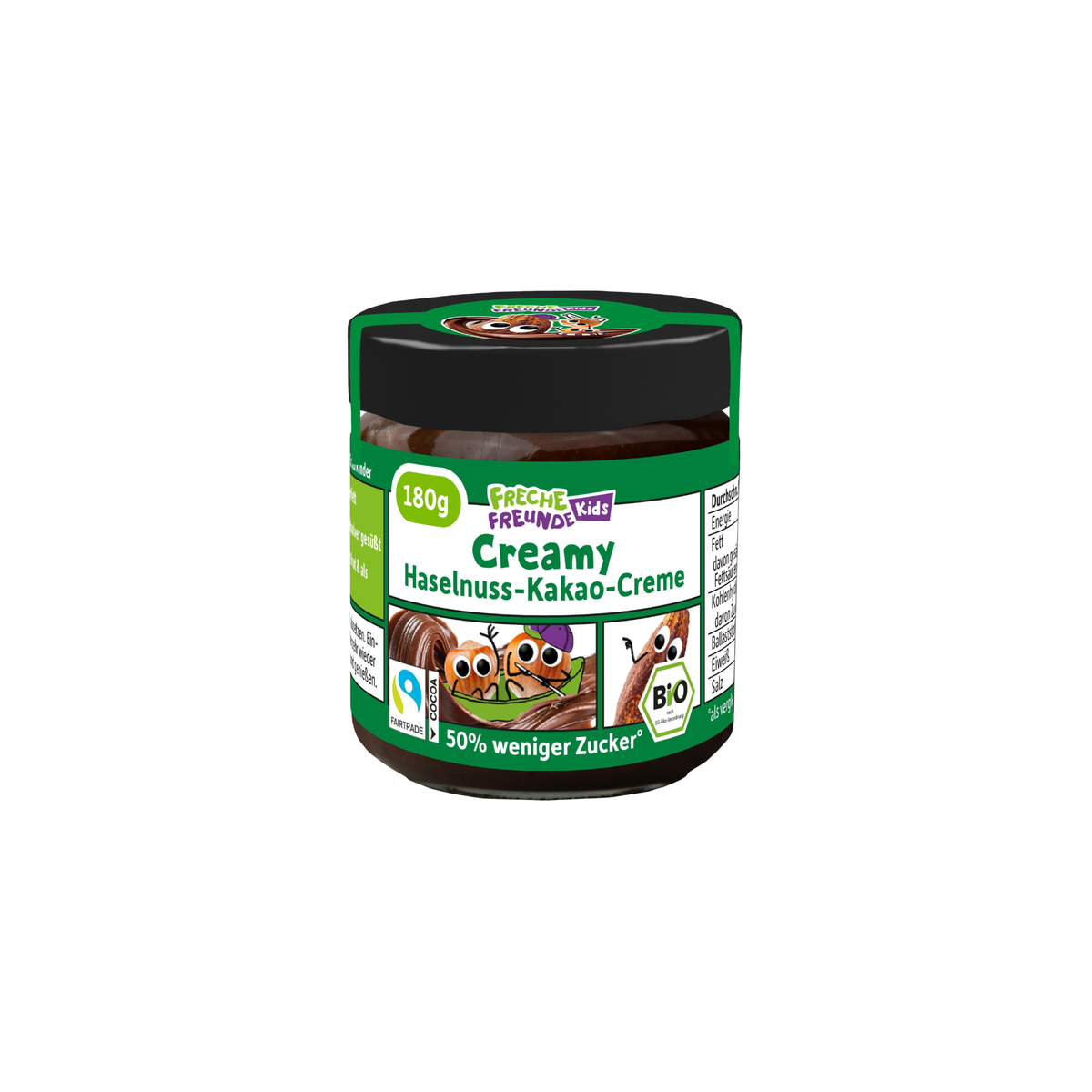 Haselnuss-Kakao-Creme Bio 180g