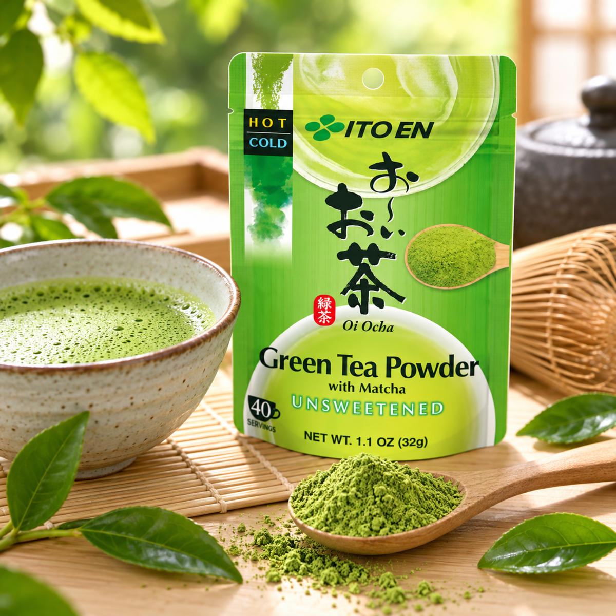 Japanisches Grünteepulver mit Matcha 12 x 32g