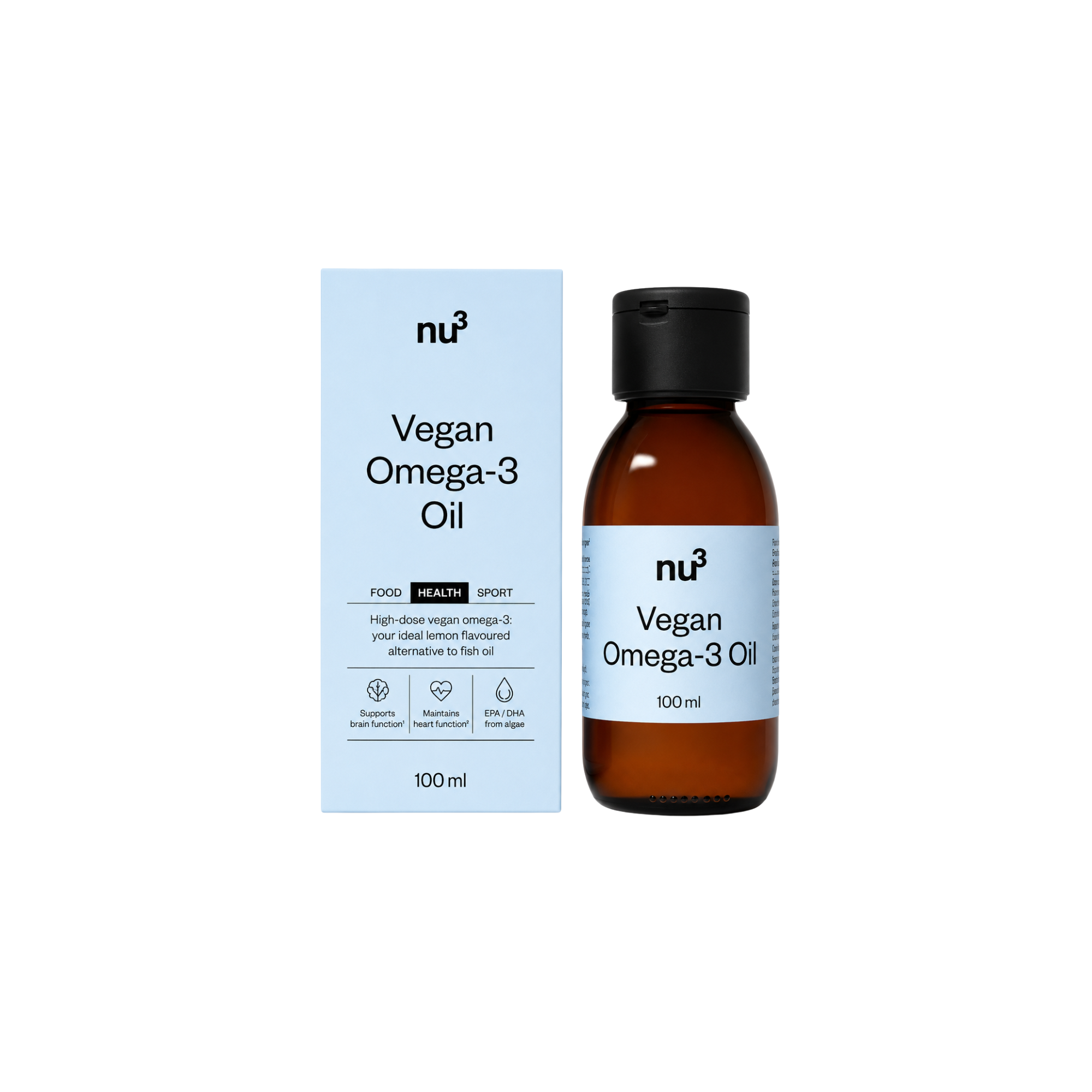 nu3 Huile Oméga-3 Végane 100ml