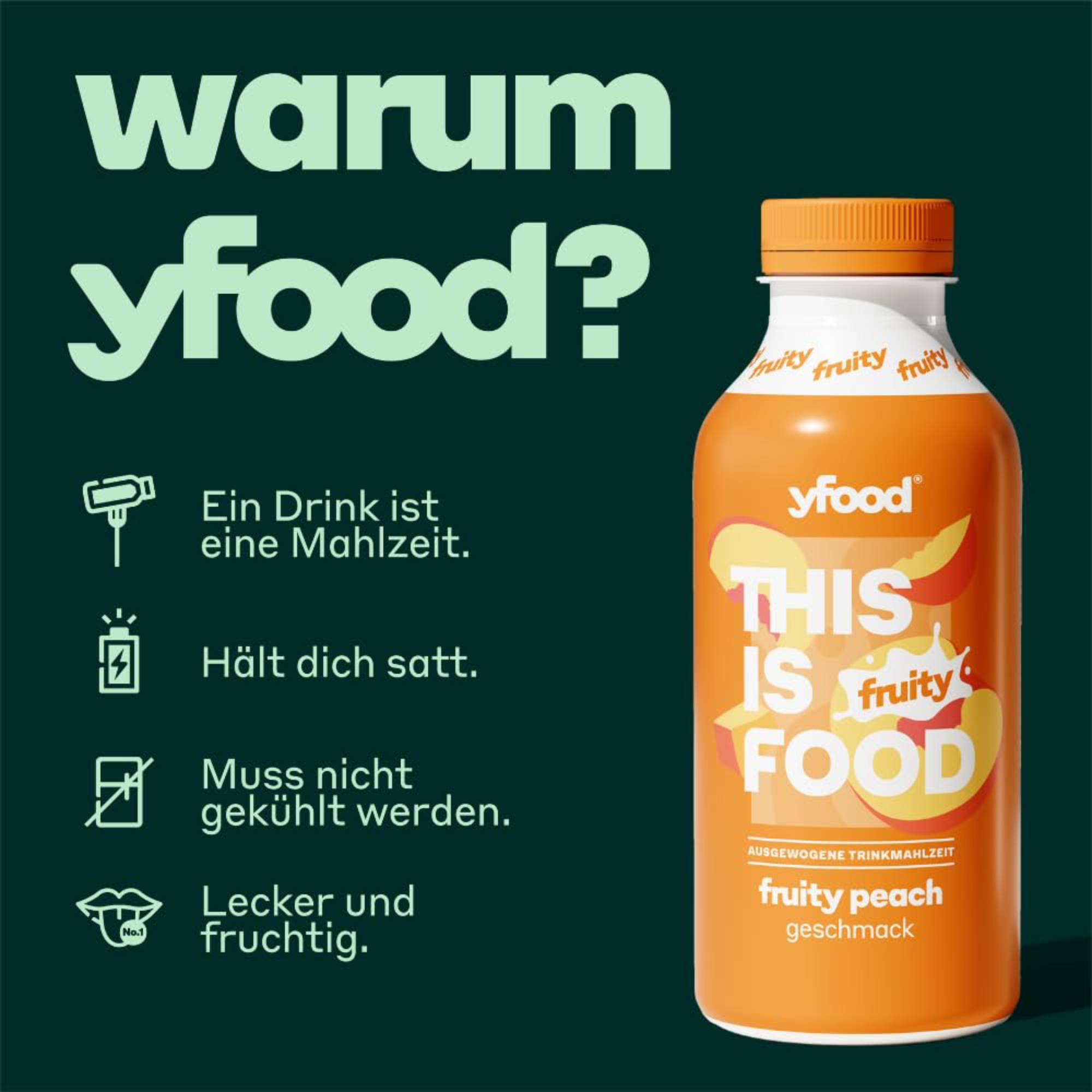 Trinkmahlzeit Fruity Peach 500ml
