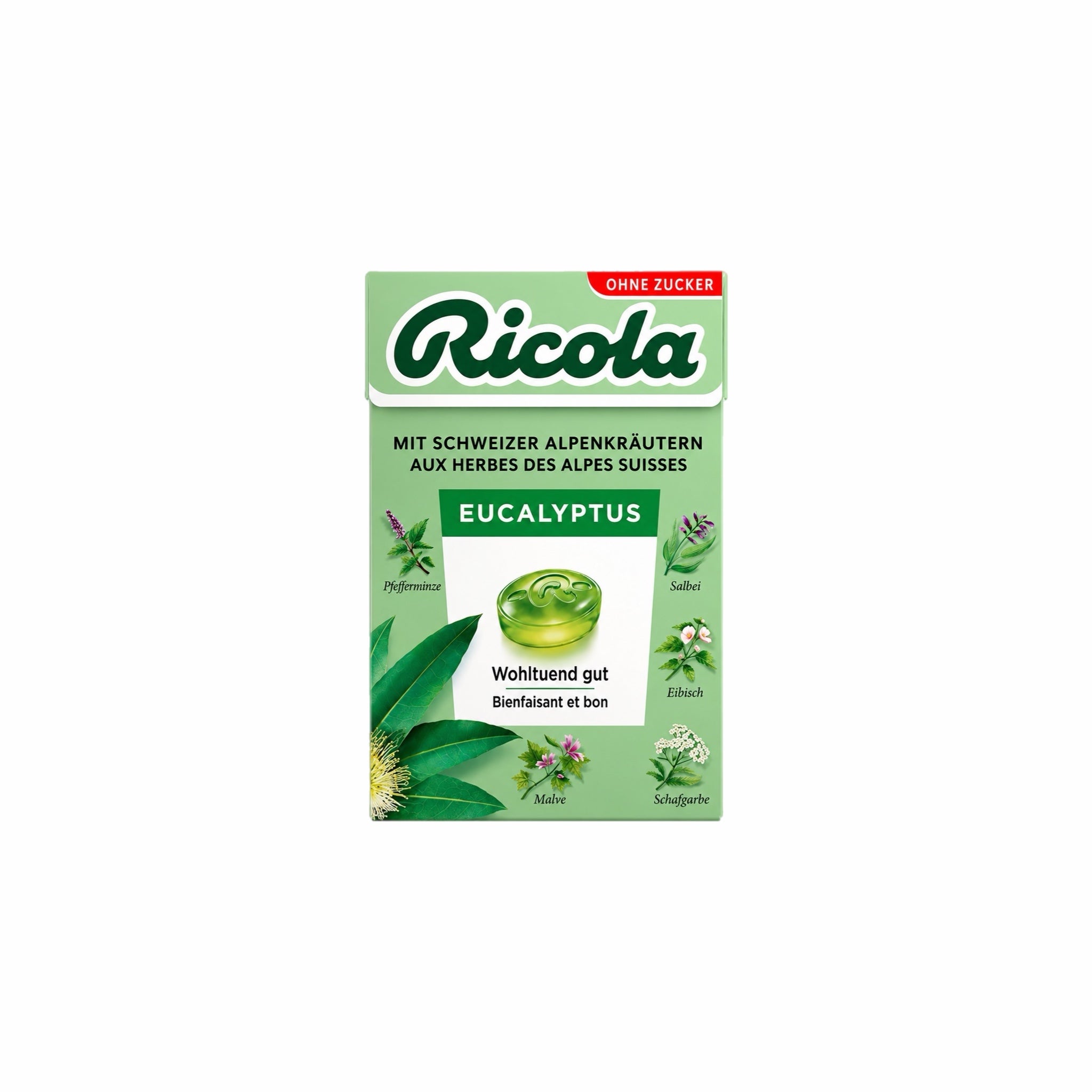 Ricola Eukalyptus - ohne Zucker 50g