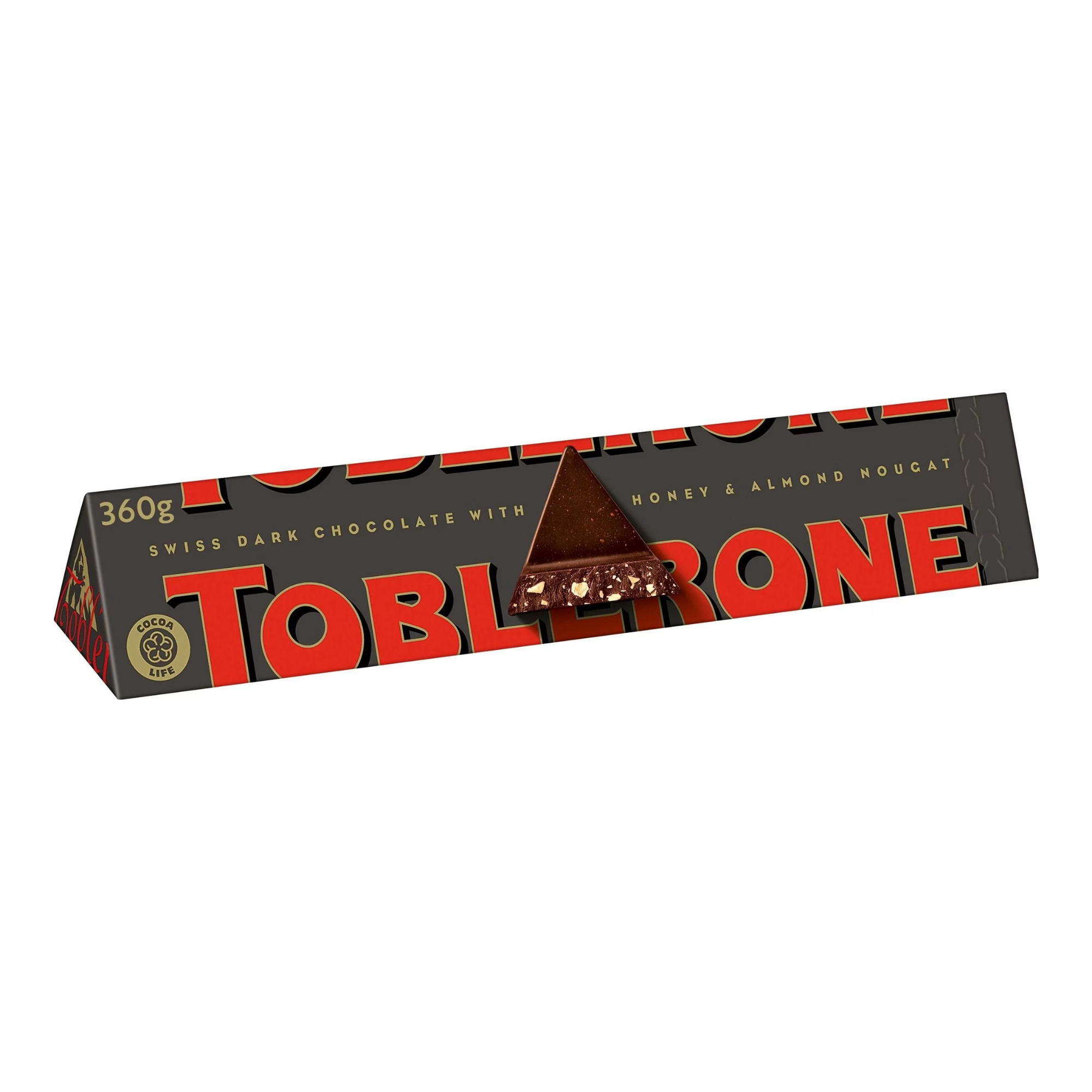 Toblerone Dark mit Honig und Mandel-Nougat 360g