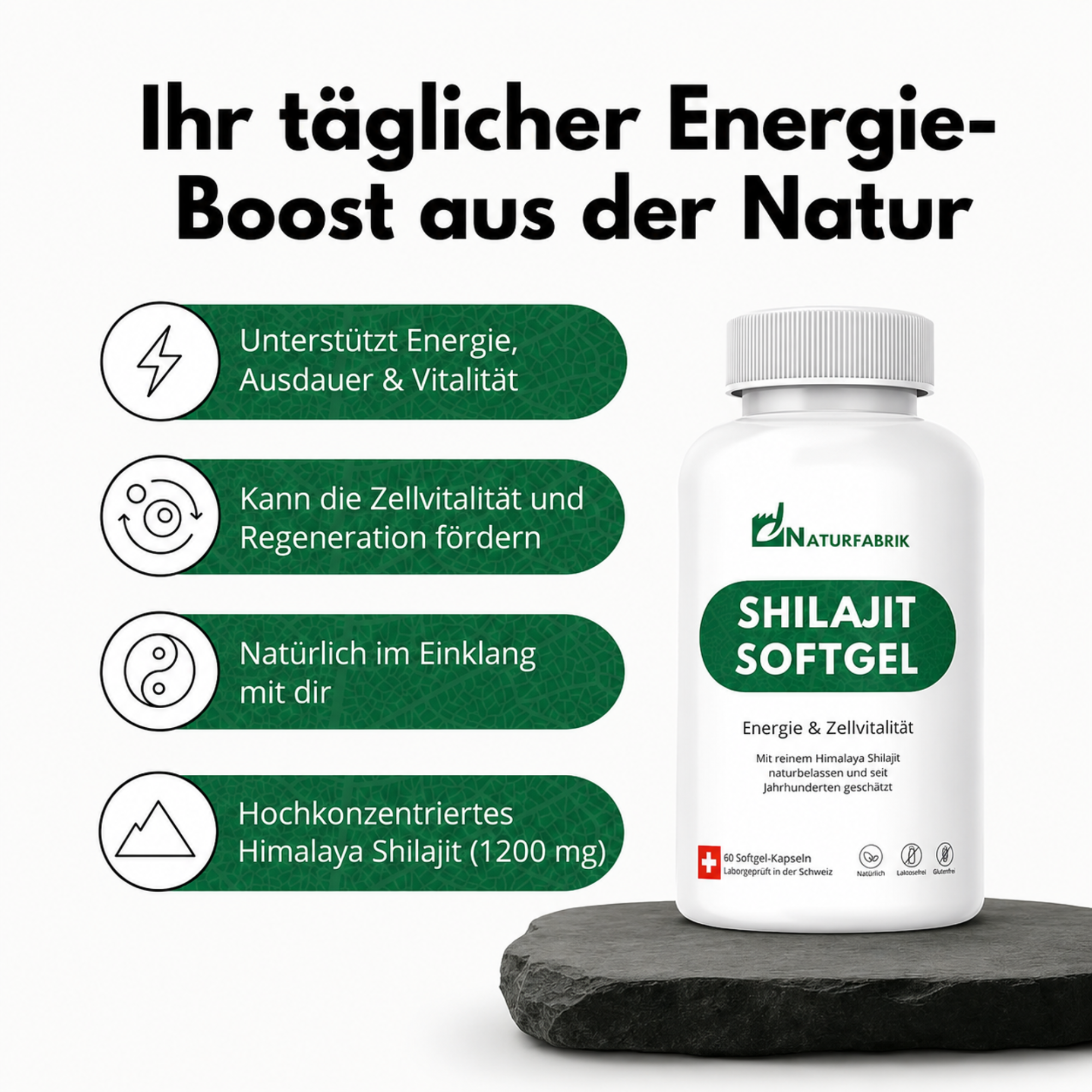 Shilajit Softgel-Kapseln - 60 Kapseln
